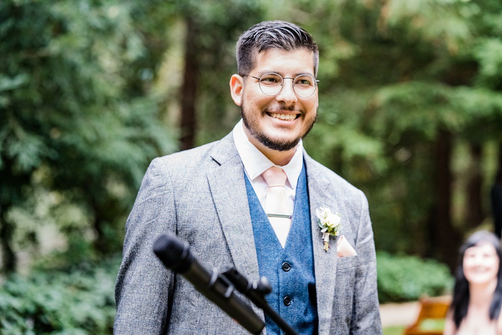 redwoods micro wedding at glen oaks big sur, A 27-Guest Redwood Ceremony in the Grove at Glen Oaks Big Sur