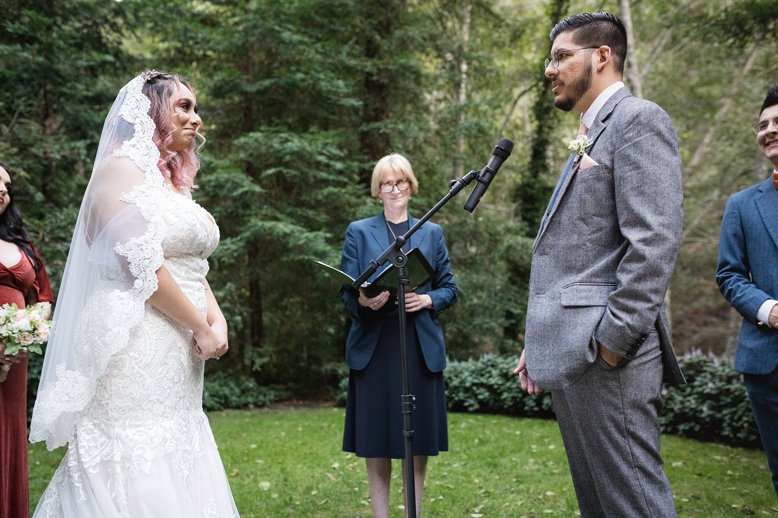 redwoods micro wedding at glen oaks big sur, A 27-Guest Redwood Ceremony in the Grove at Glen Oaks Big Sur