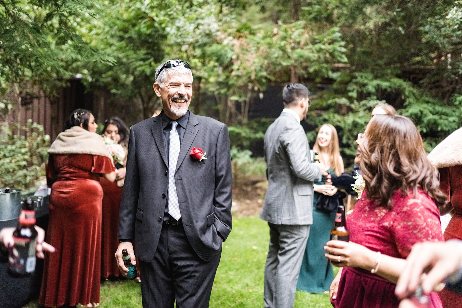 redwoods micro wedding at glen oaks big sur, Dinner on the Back Patio