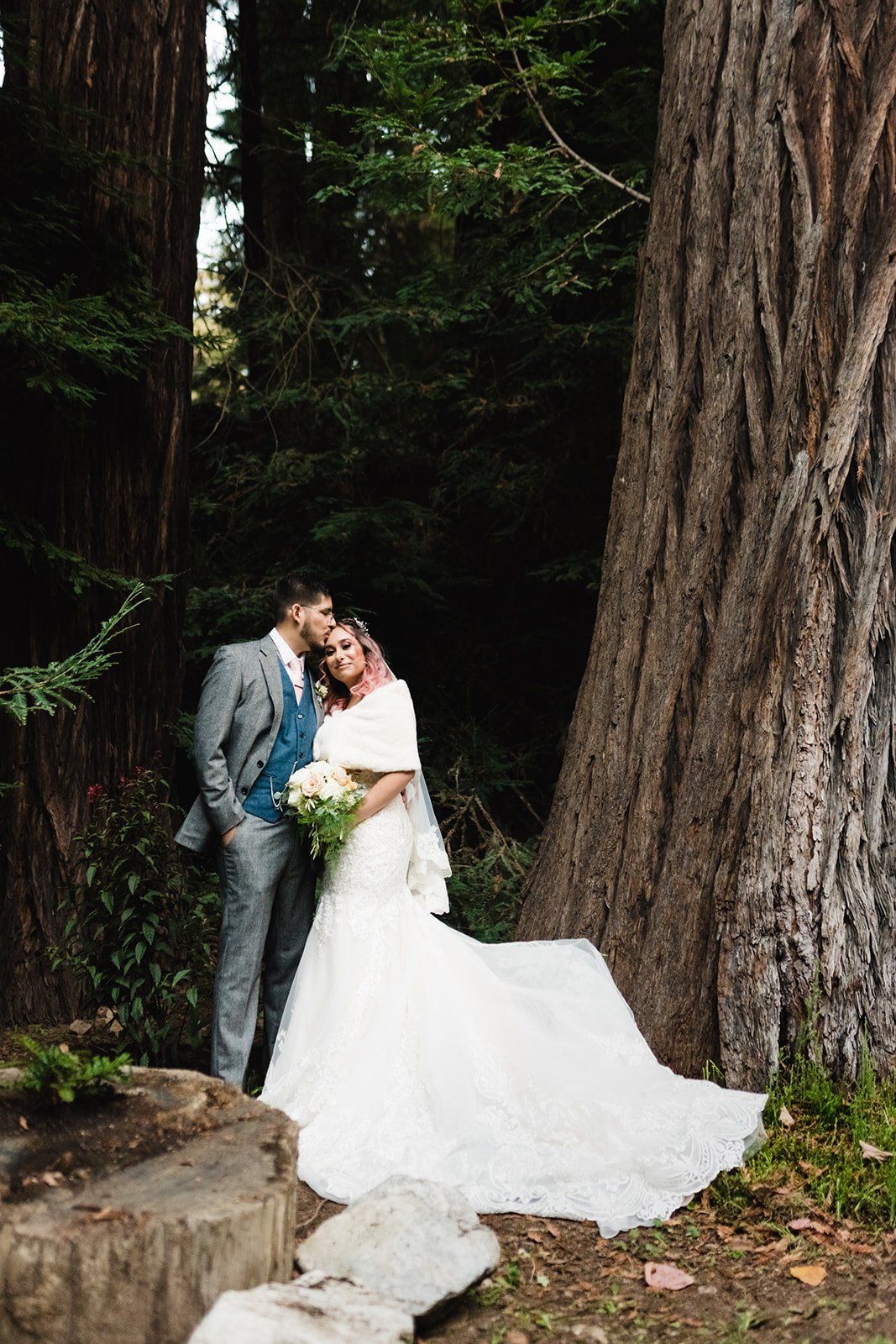 redwoods micro wedding at glen oaks big sur, Portraits in the Forest at a Big Sur Lodge