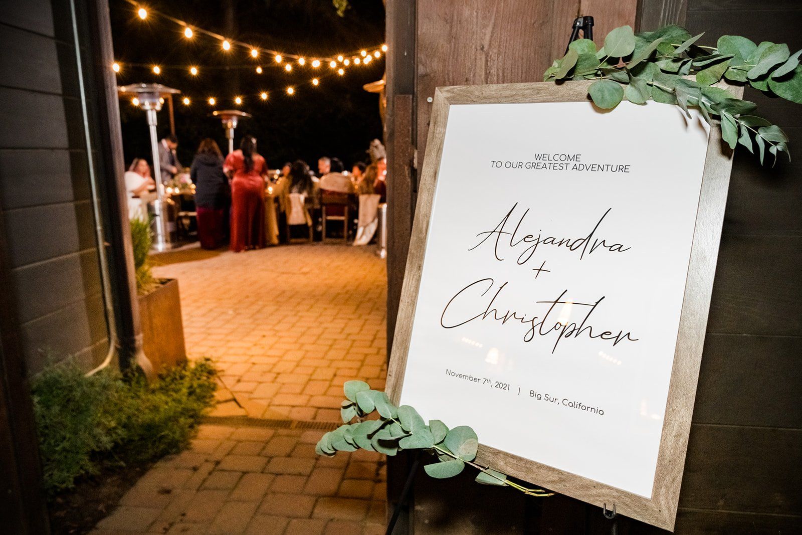redwoods micro wedding at glen oaks big sur, Dinner on the Back Patio