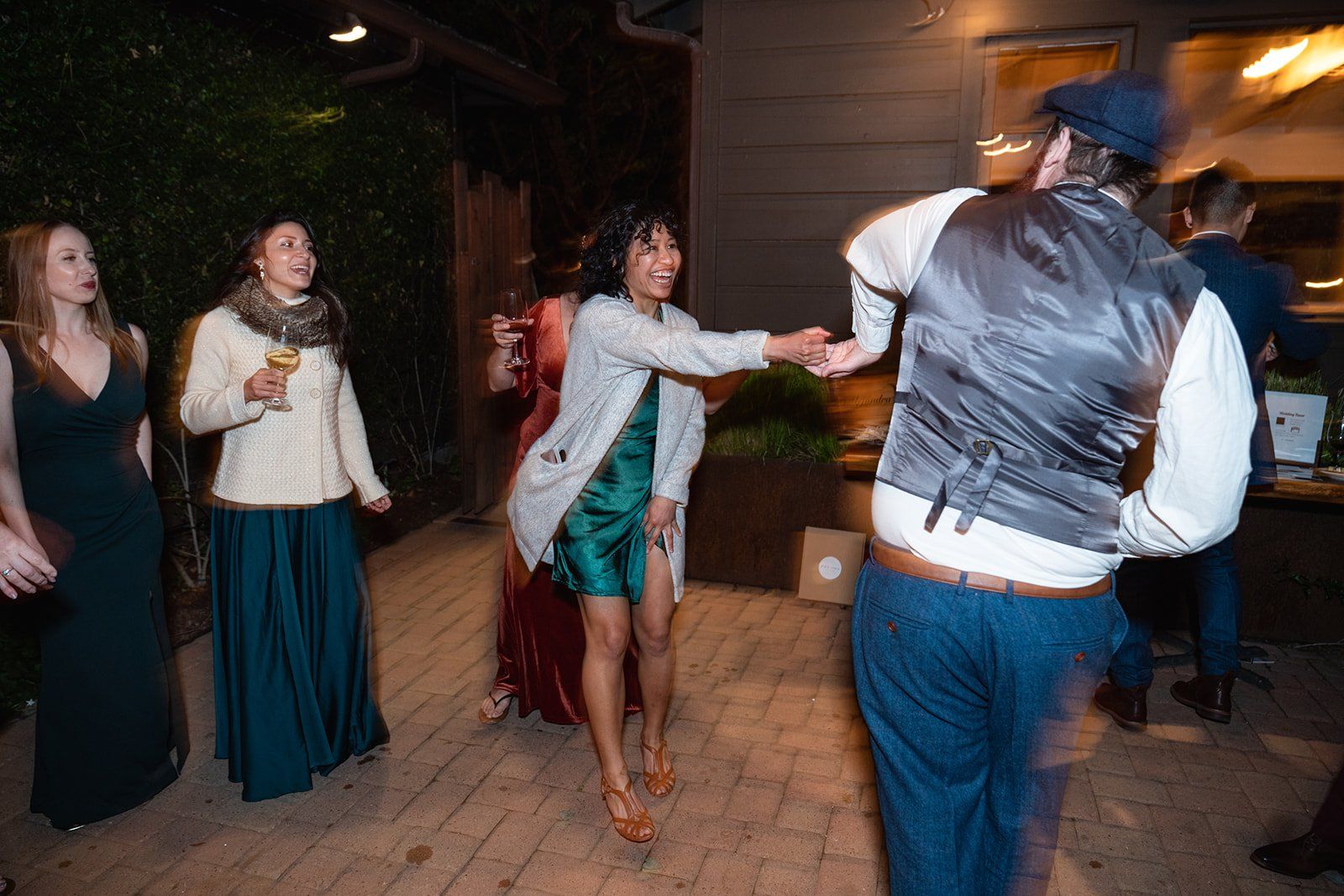 redwoods micro wedding at glen oaks big sur, Dinner on the Back Patio
