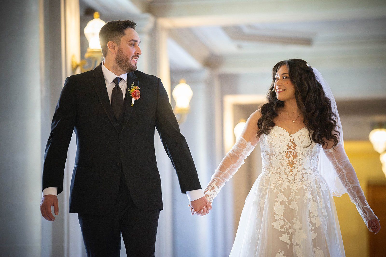 private oceanfront reception at the beach chalet, A First Dance on the Marble, Then Portraits