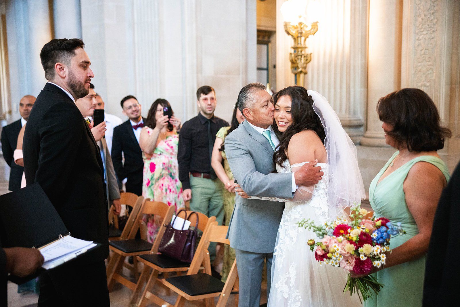 private oceanfront reception at the beach chalet, Married Under the Rotunda at City Hall