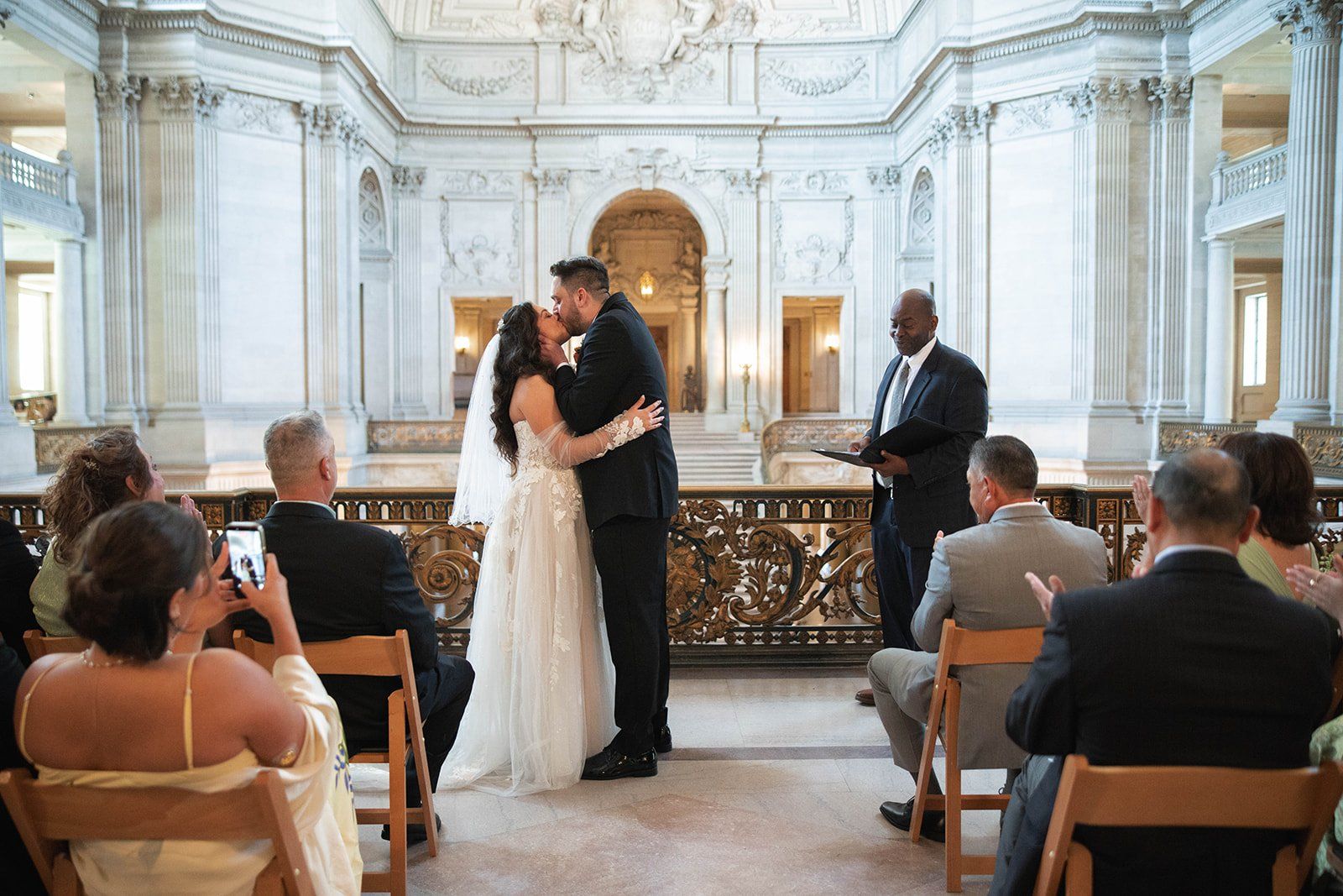 private oceanfront reception at the beach chalet, Married Under the Rotunda at City Hall