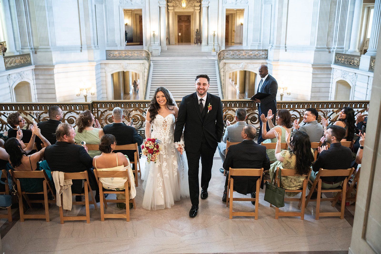private oceanfront reception at the beach chalet, Married Under the Rotunda at City Hall