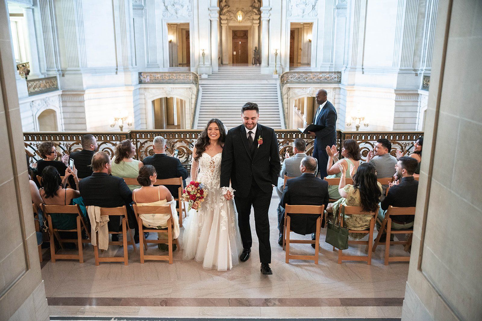 private oceanfront reception at the beach chalet, Married Under the Rotunda at City Hall