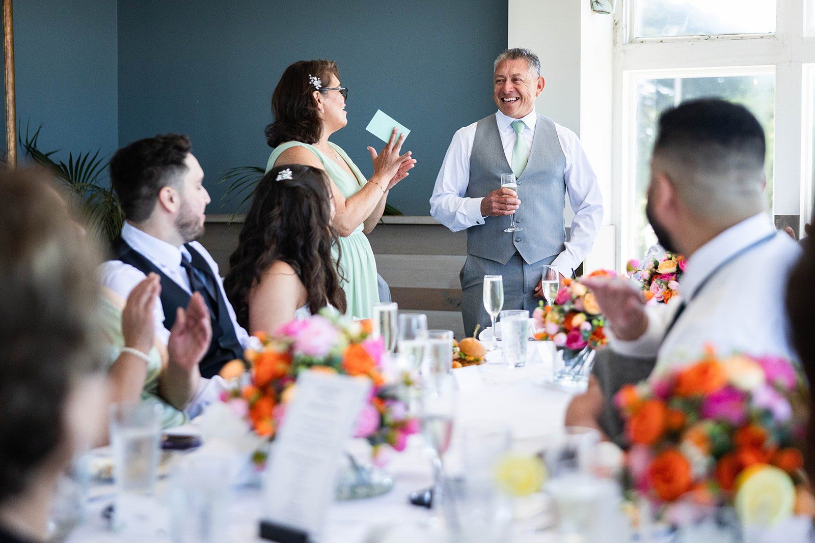 private oceanfront reception at the beach chalet, Dinner Over Ocean Beach at the Beach Chalet