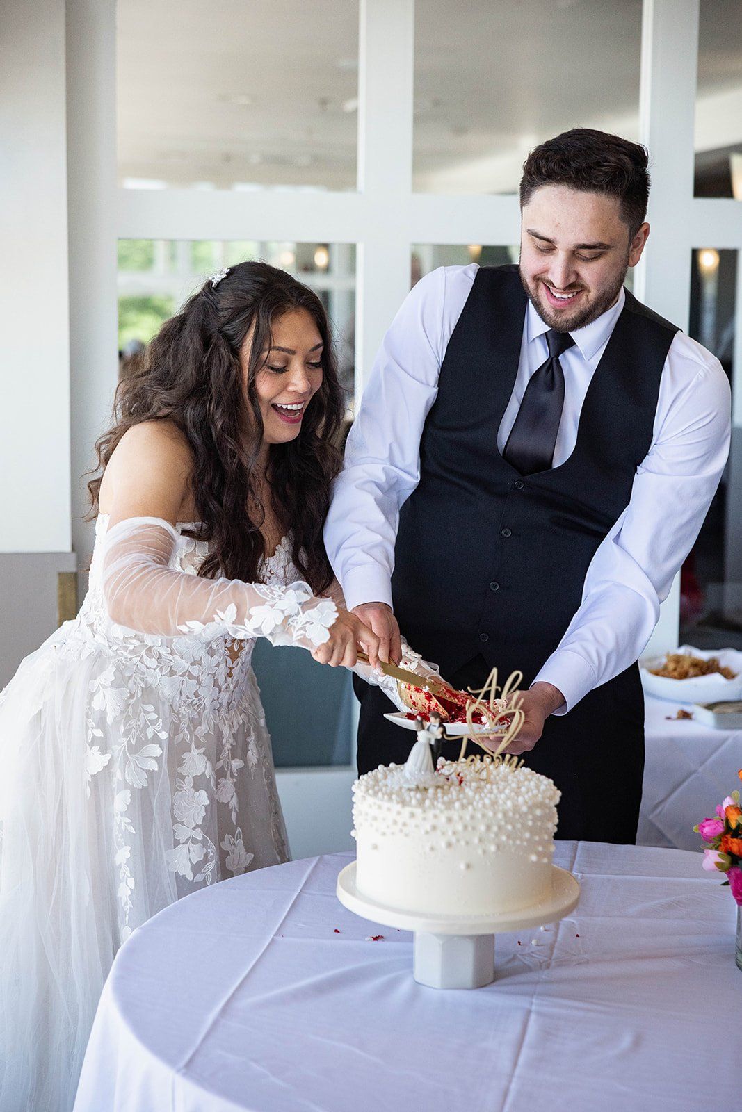 private oceanfront reception at the beach chalet, A First Dance on the Marble, Then Portraits