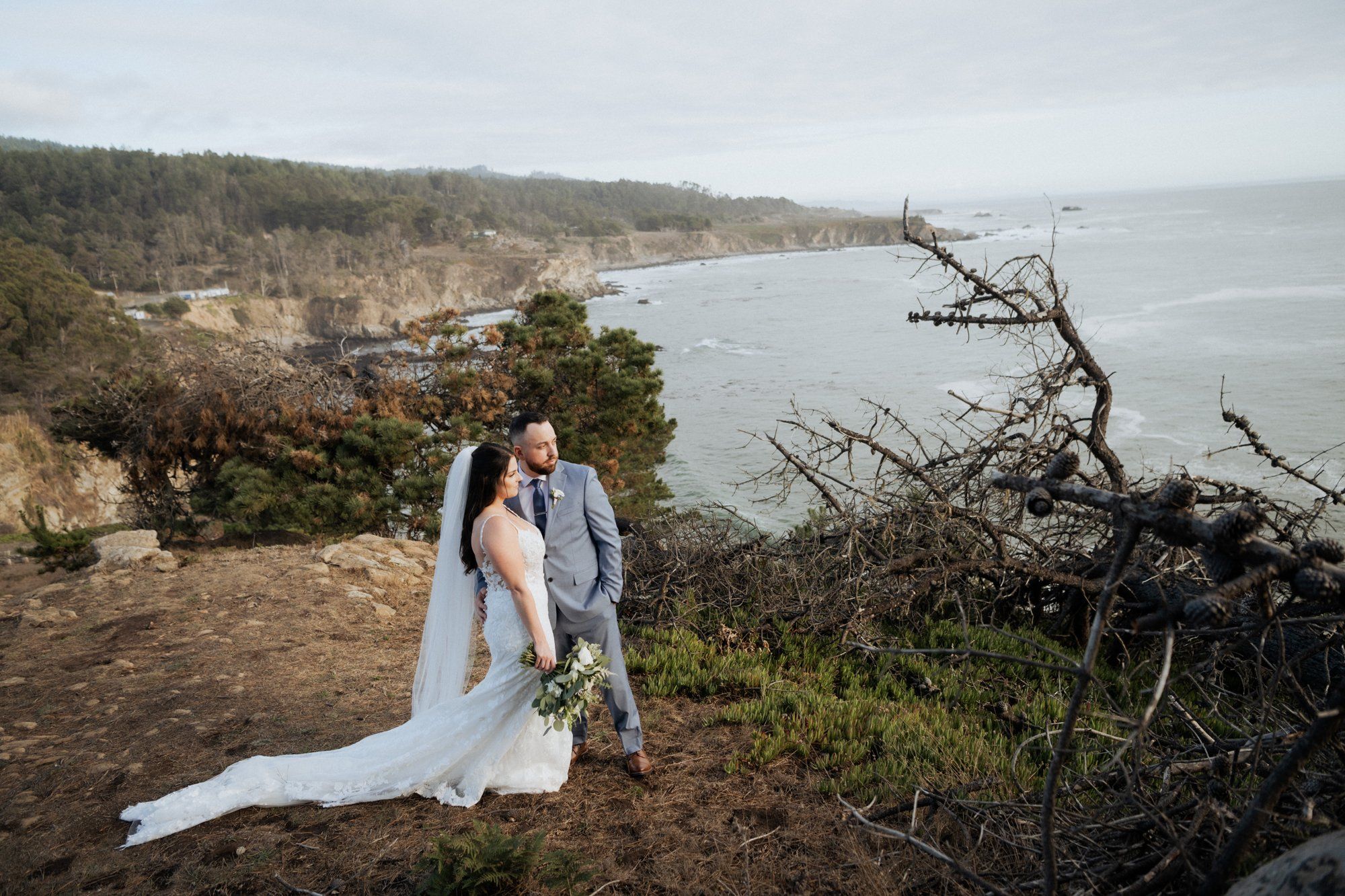 halloween cliffside elopement in jenner, Portraits Along the Sonoma Coast Headlands