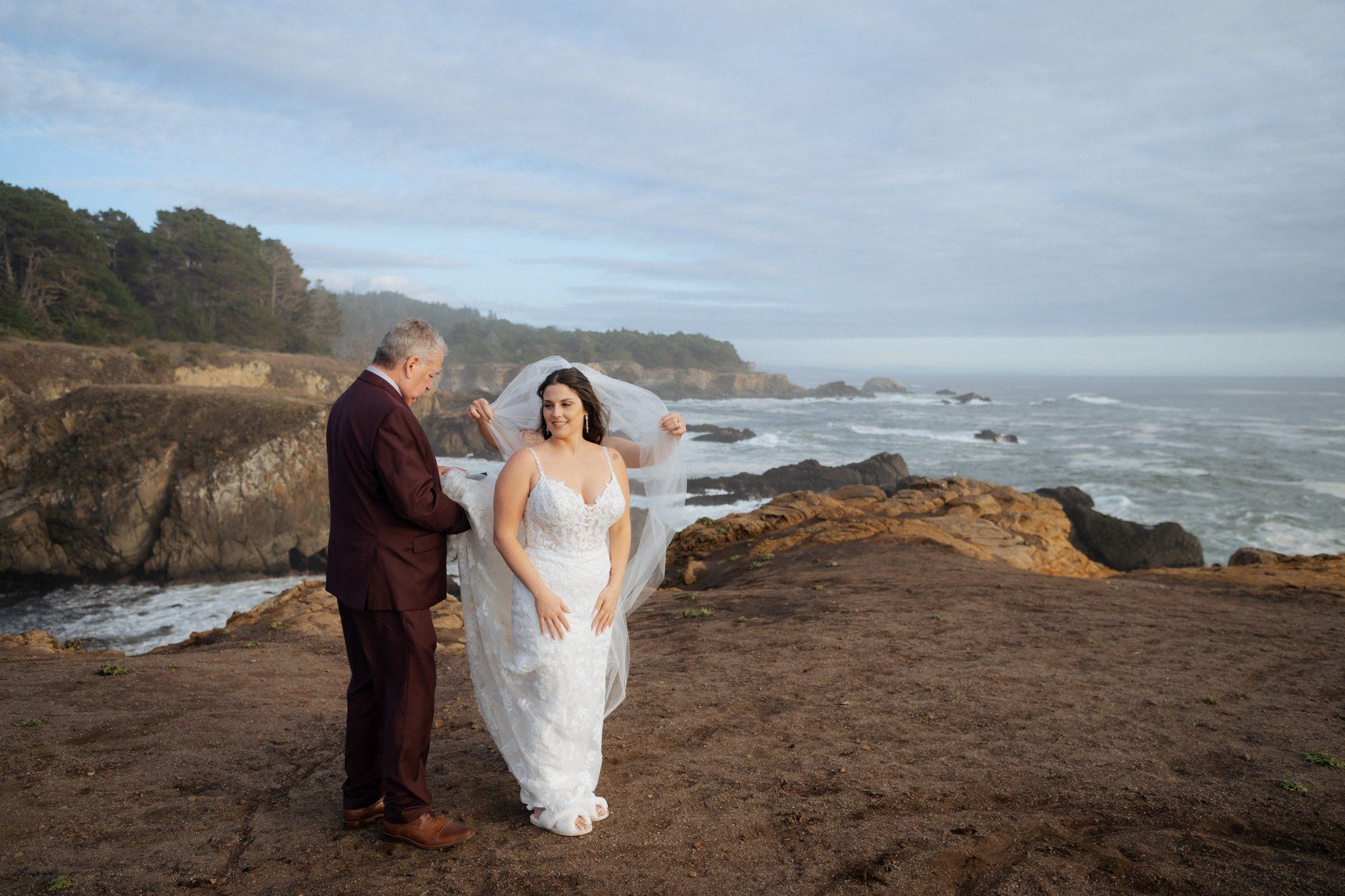 halloween cliffside elopement in jenner, Portraits Along the Sonoma Coast Headlands