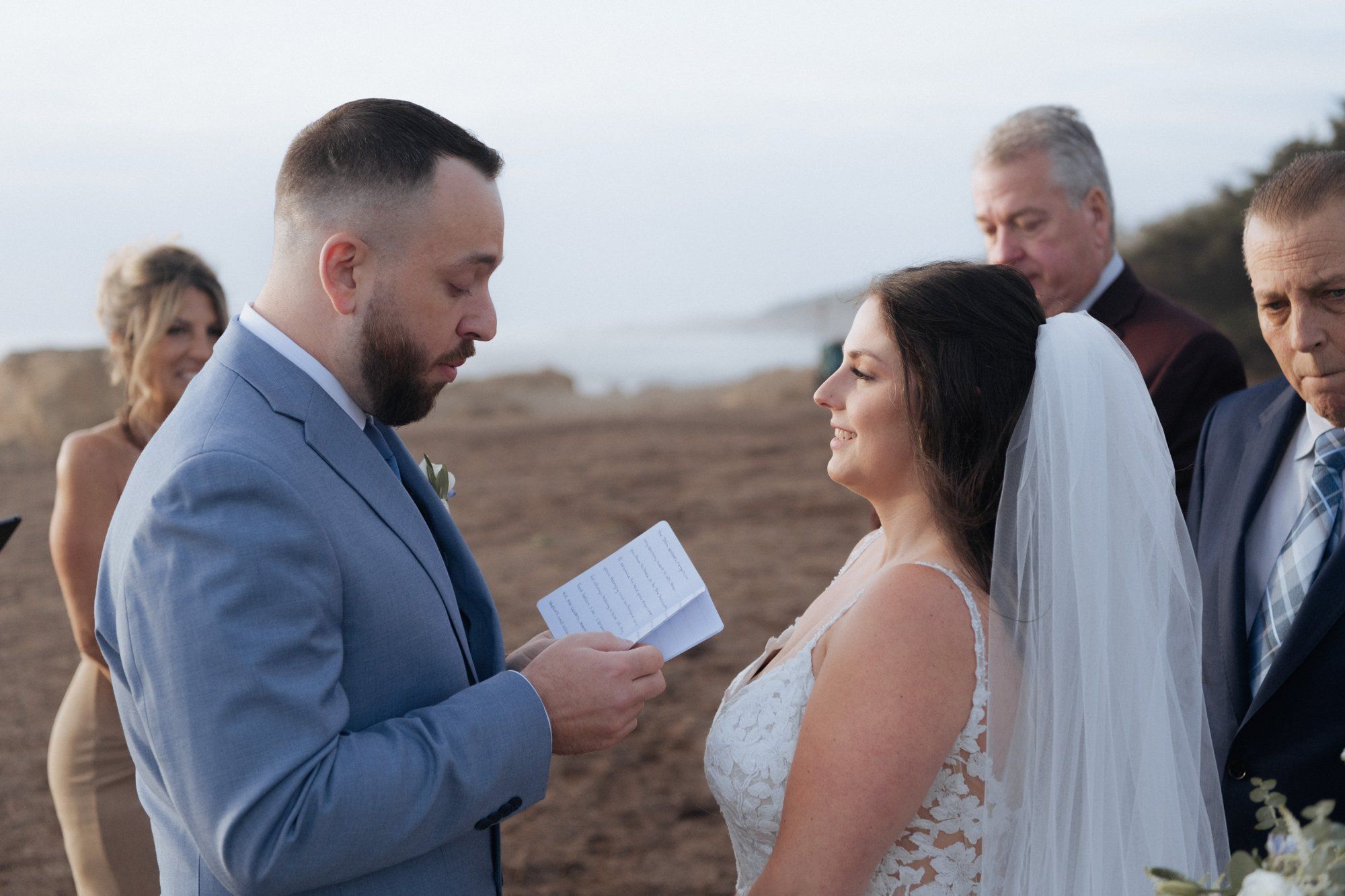 halloween cliffside elopement in jenner, A Cliff Ceremony Above the Pacific in Jenner