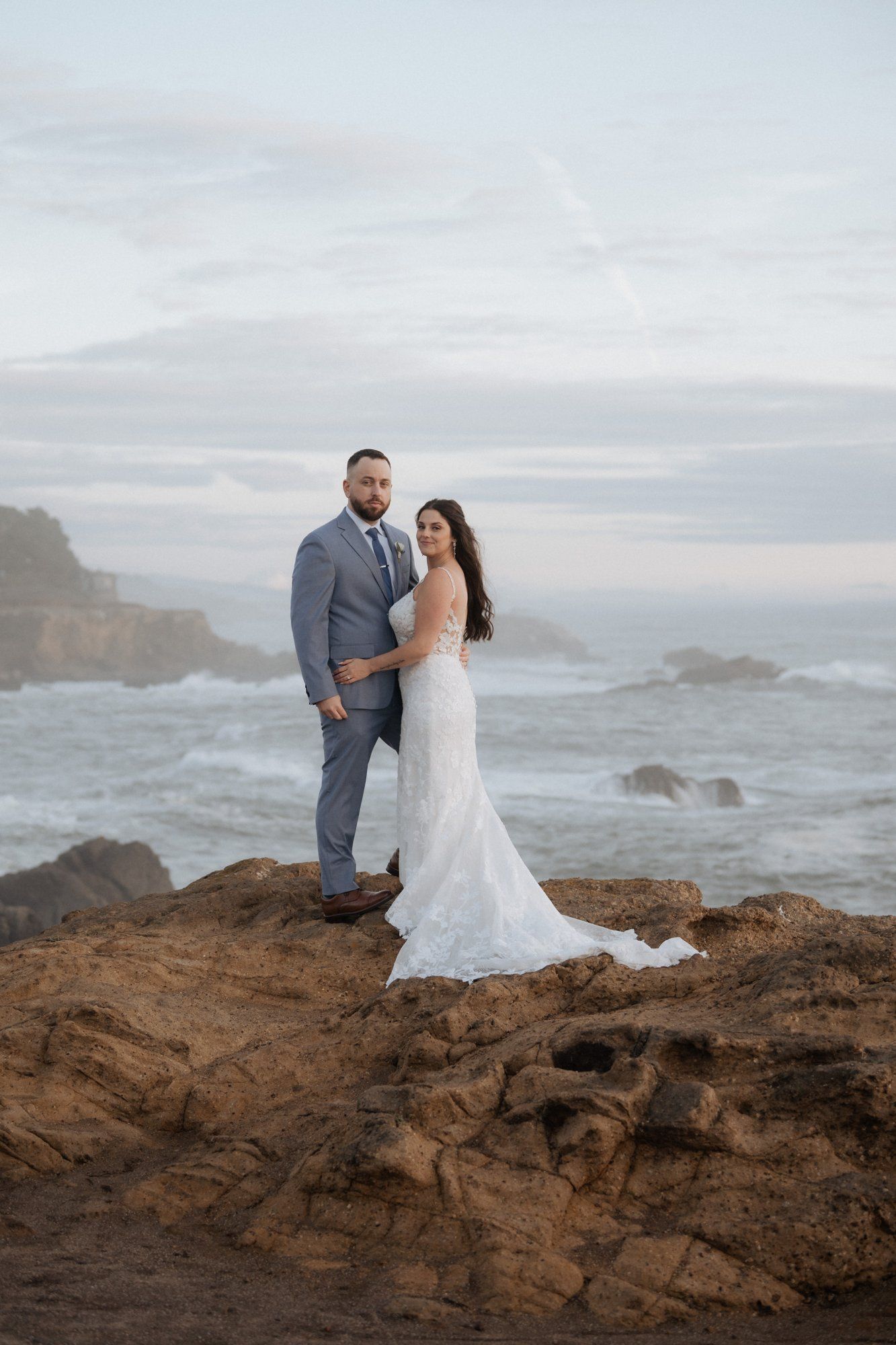 halloween cliffside elopement in jenner, Portraits Along the Sonoma Coast Headlands