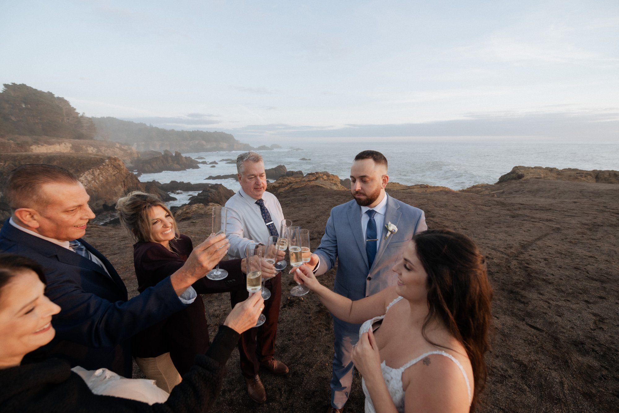 halloween cliffside elopement in jenner, Portraits Along the Sonoma Coast Headlands