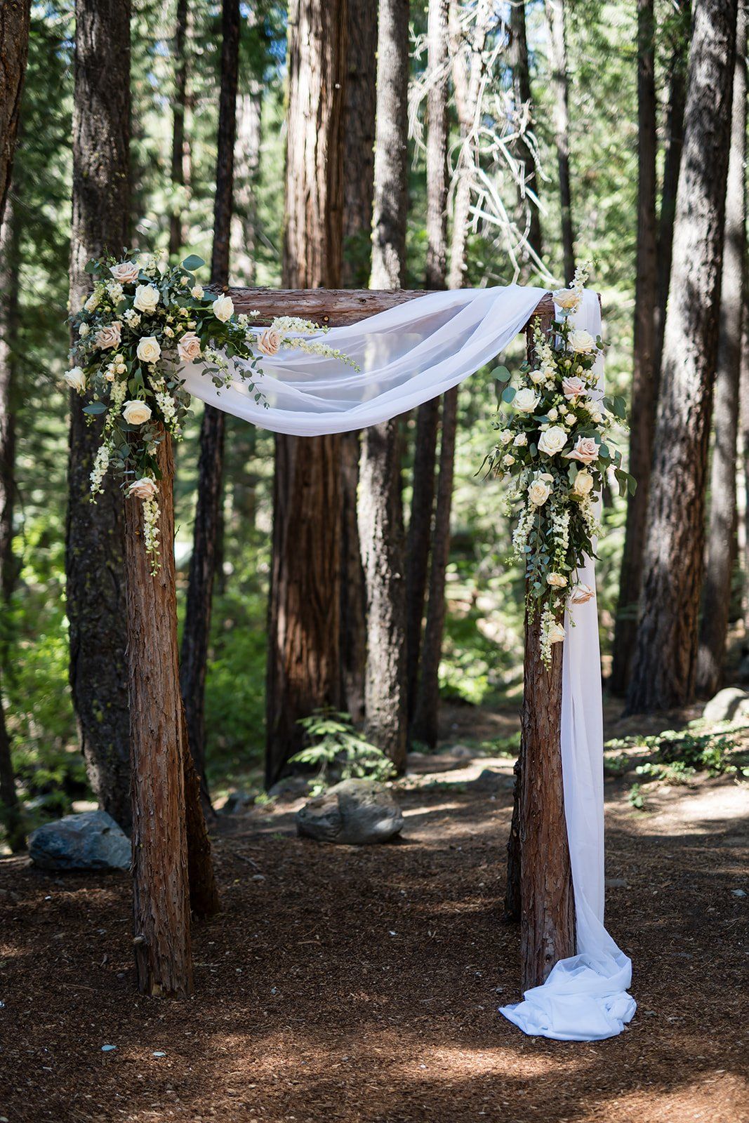 mountain wedding at twenty mile house, A Mountain Ceremony in the Sierra Nevada Pines