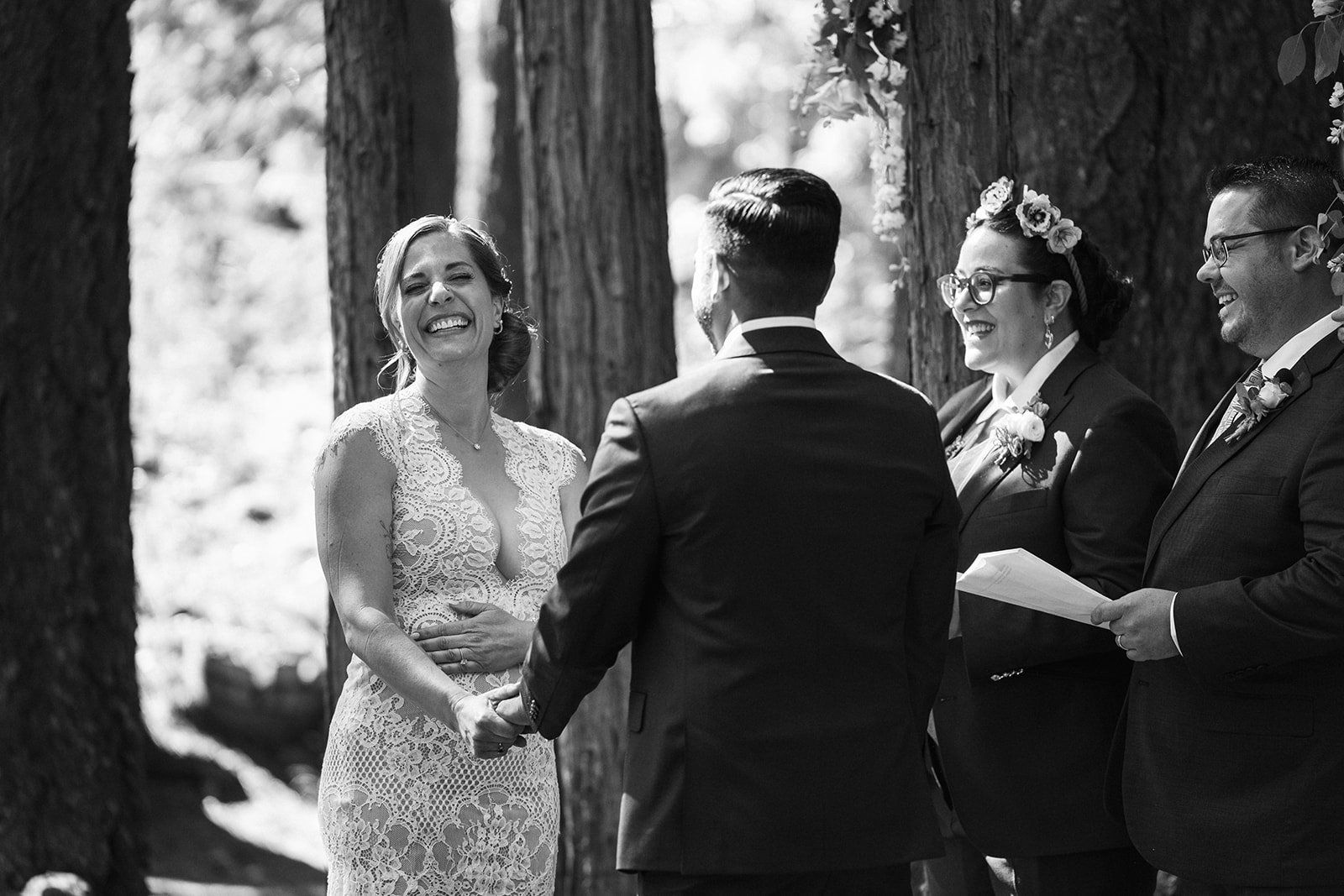 mountain wedding at twenty mile house, A Mountain Ceremony in the Sierra Nevada Pines
