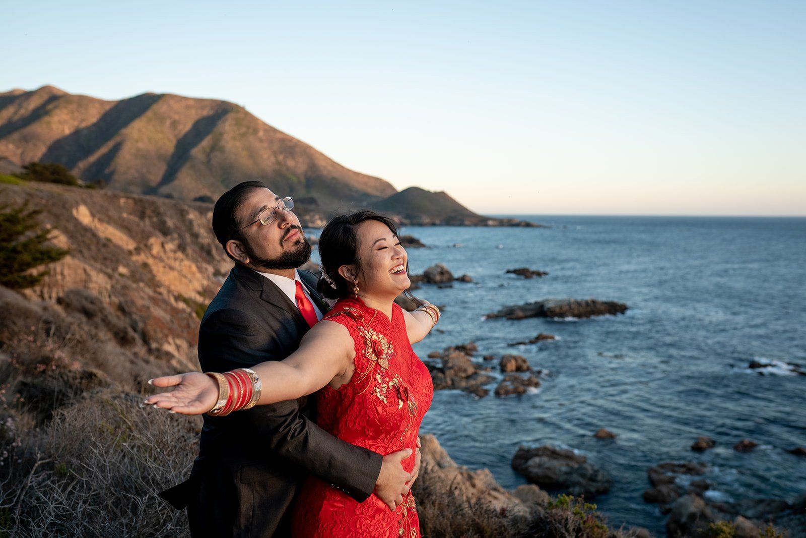 garrapata state park elopement, A Champagne Toast Above the Pacific