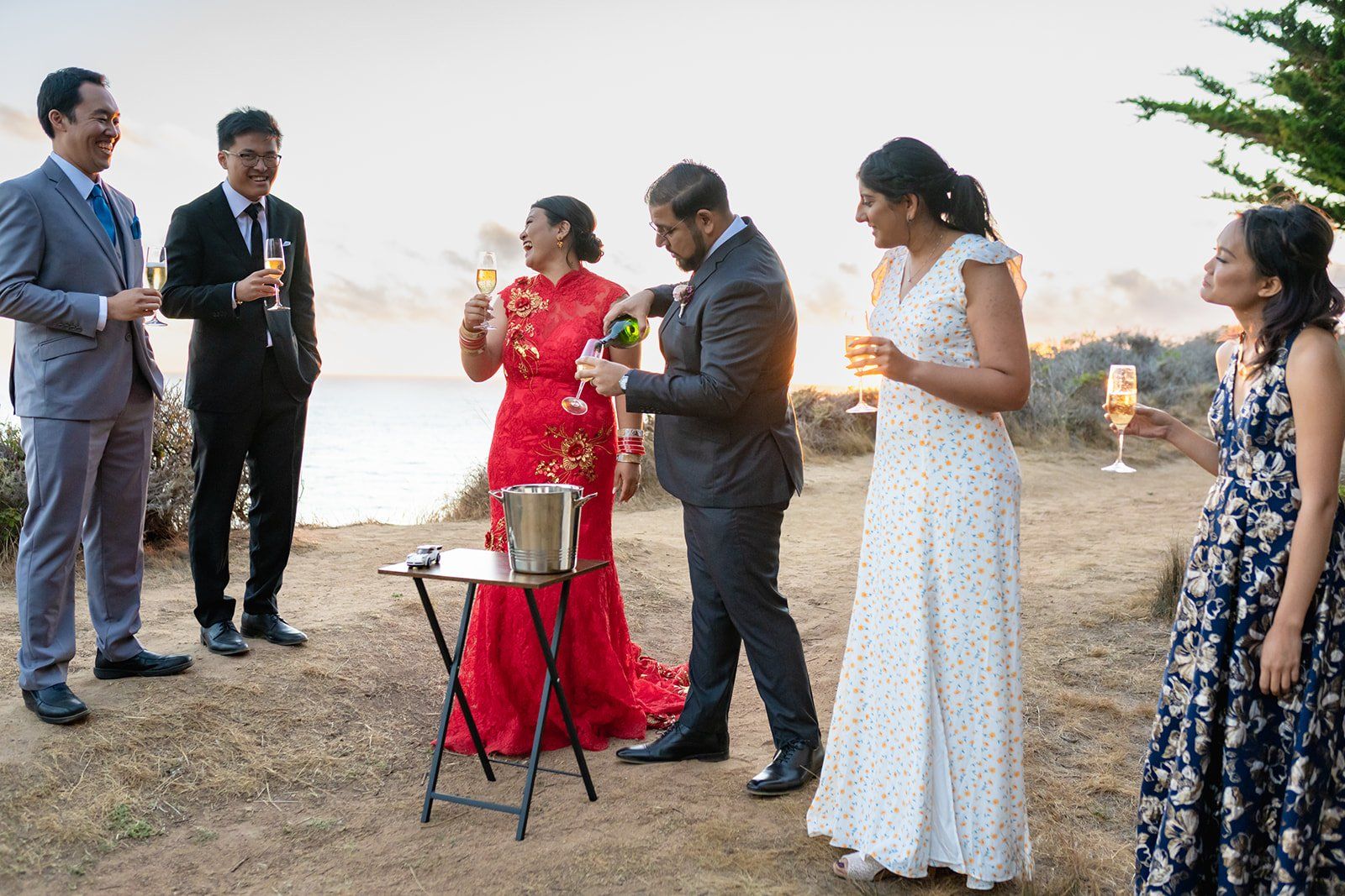 garrapata state park elopement, A Champagne Toast Above the Pacific