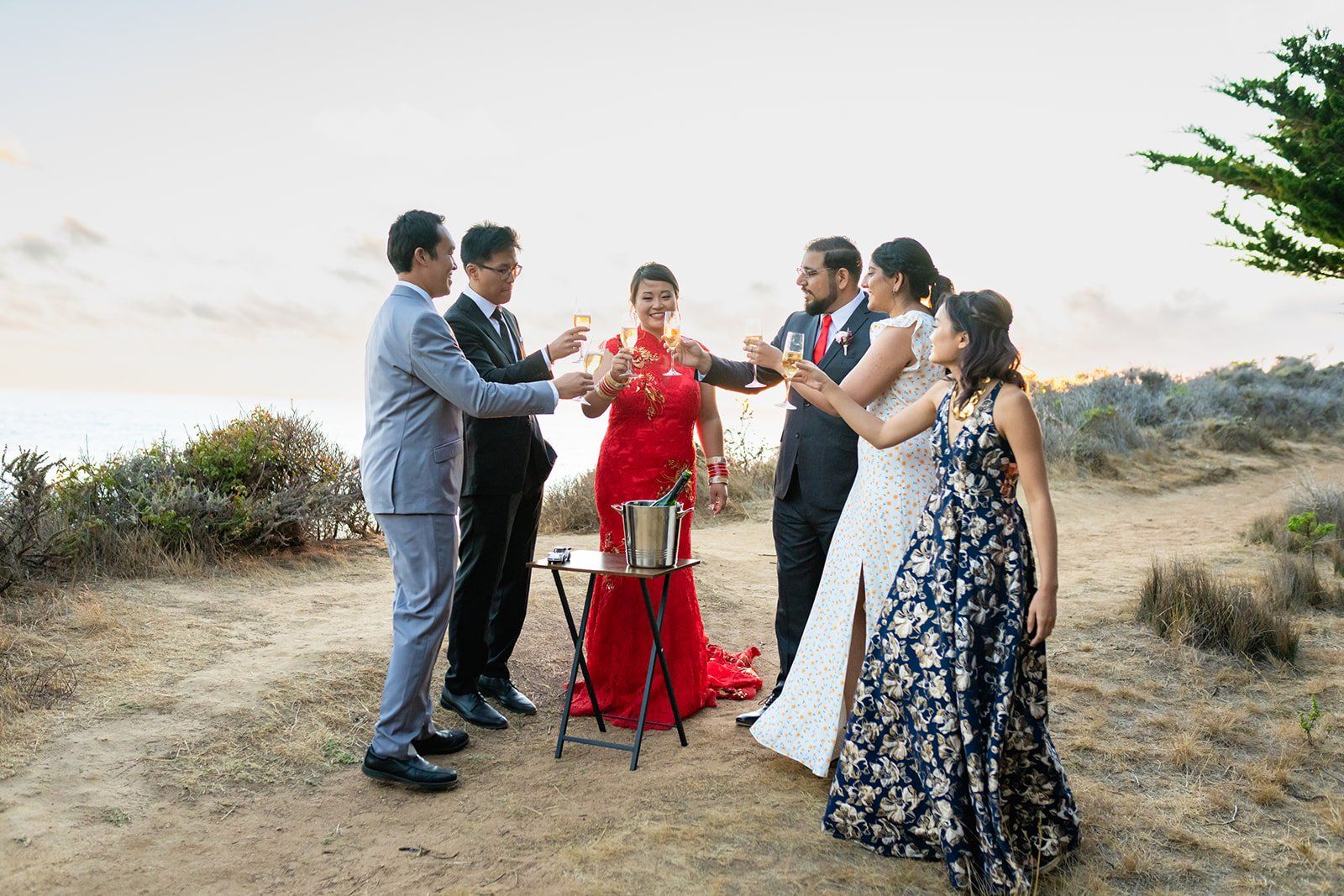 garrapata state park elopement, A Champagne Toast Above the Pacific