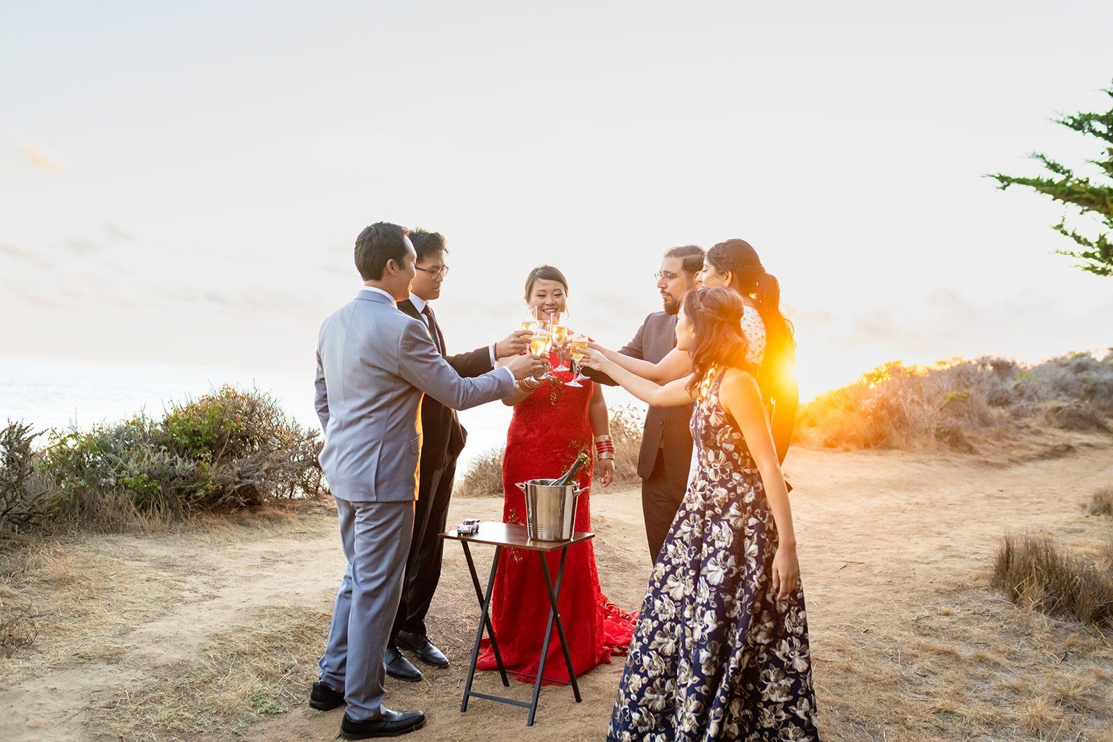 garrapata state park elopement, A Champagne Toast Above the Pacific