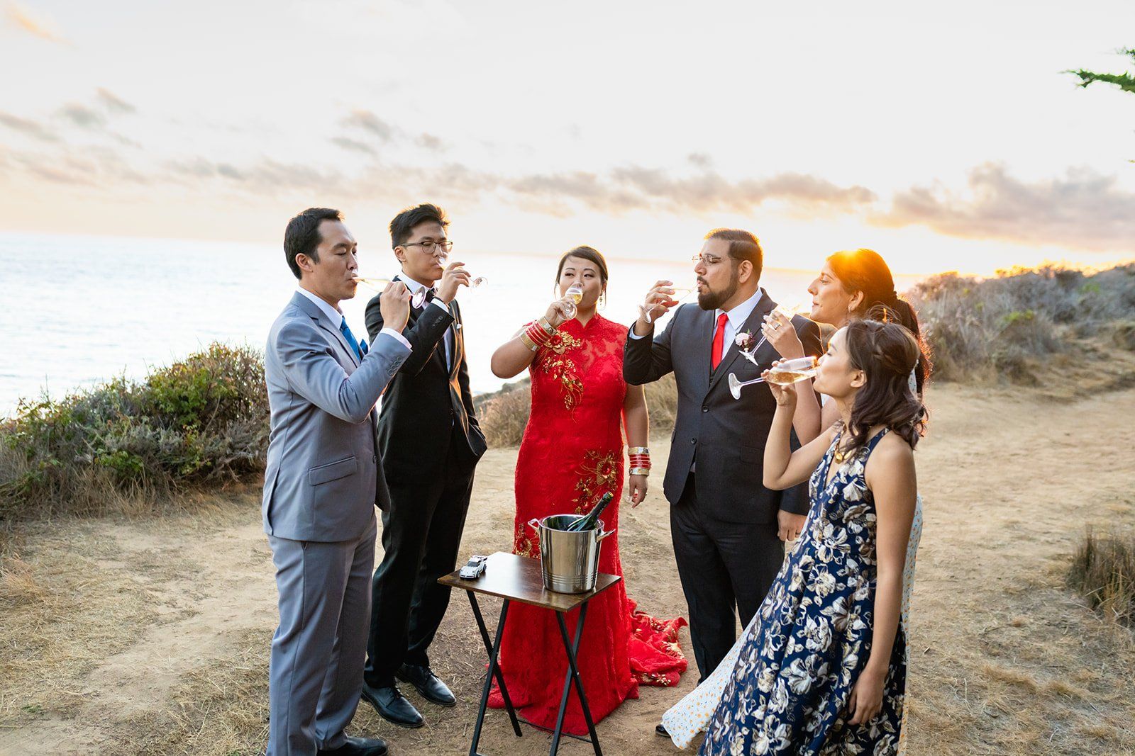 garrapata state park elopement, A Champagne Toast Above the Pacific
