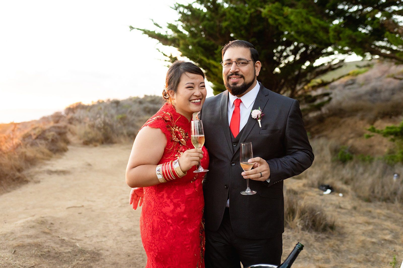garrapata state park elopement, A Champagne Toast Above the Pacific