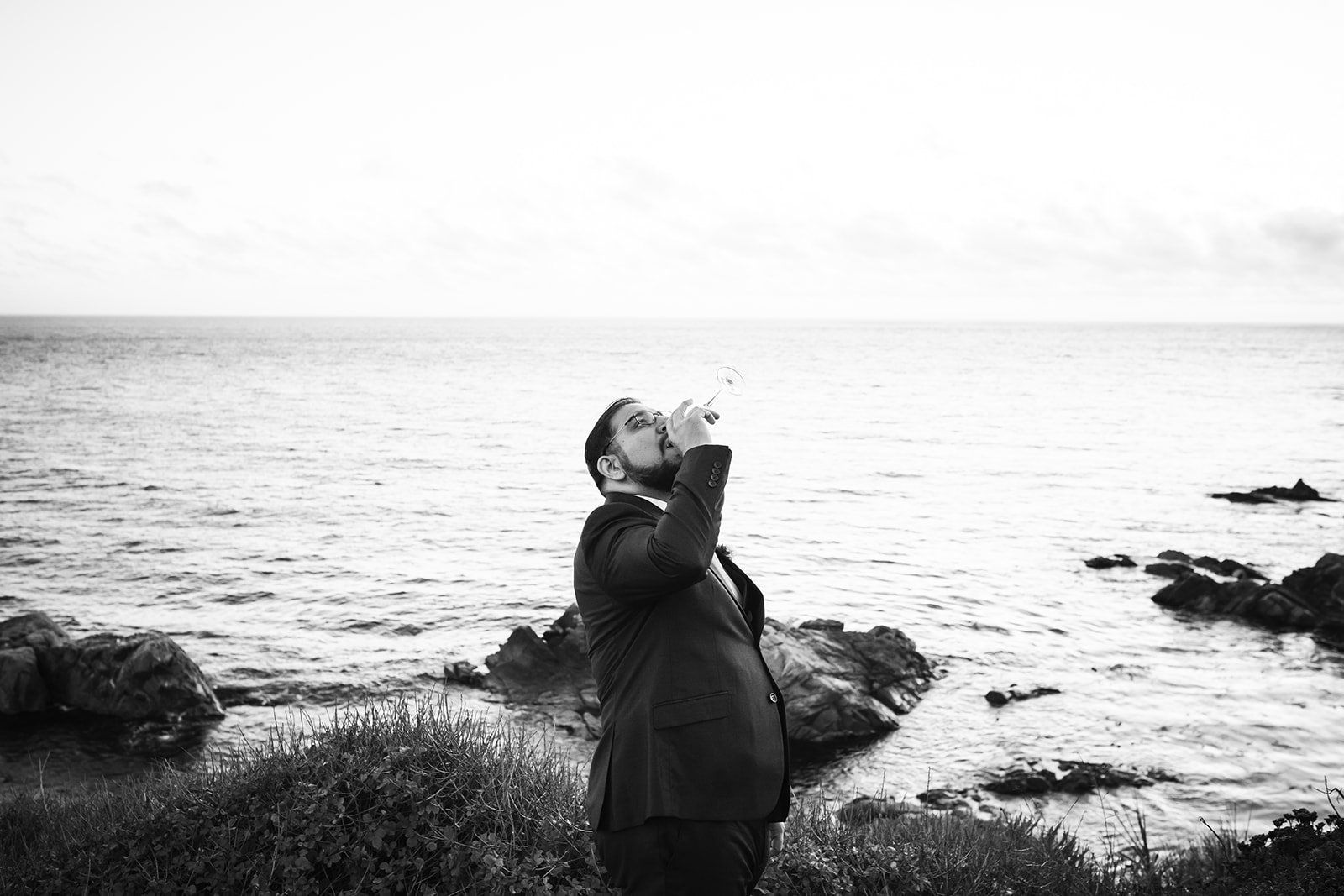 garrapata state park elopement, A Champagne Toast Above the Pacific