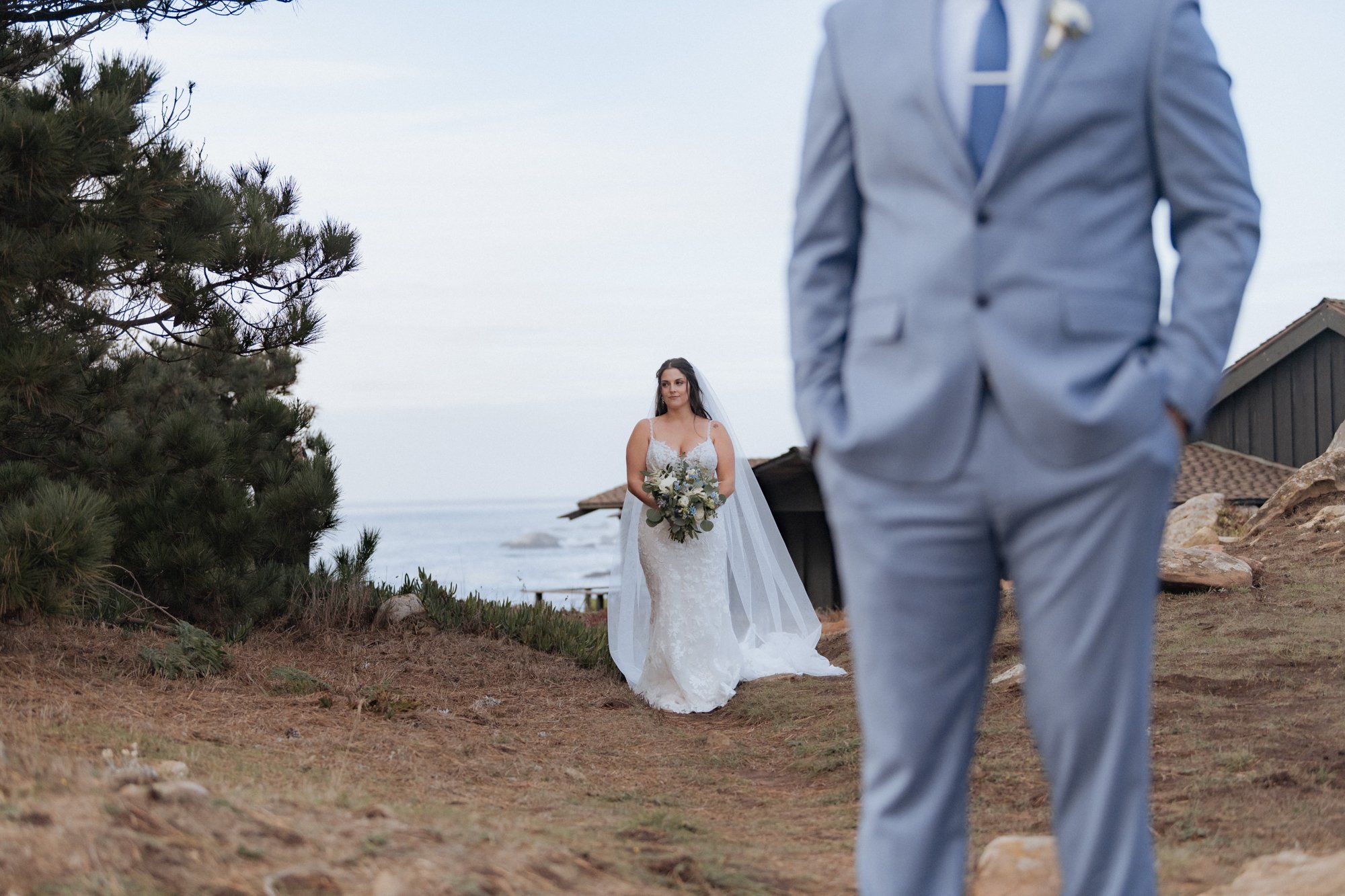 halloween cliffside elopement in jenner, A Cliff Ceremony Above the Pacific in Jenner