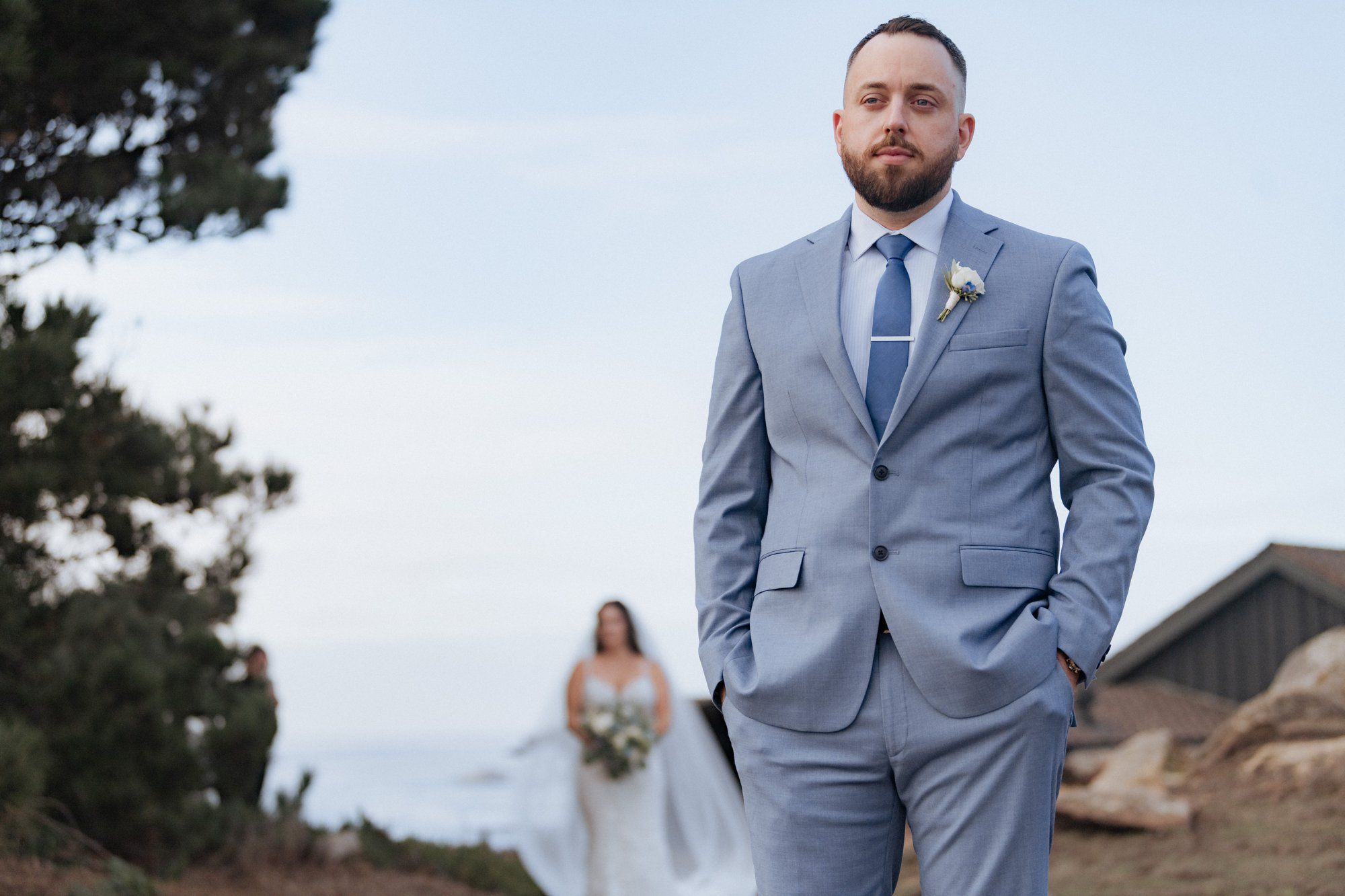 halloween cliffside elopement in jenner, A Cliff Ceremony Above the Pacific in Jenner