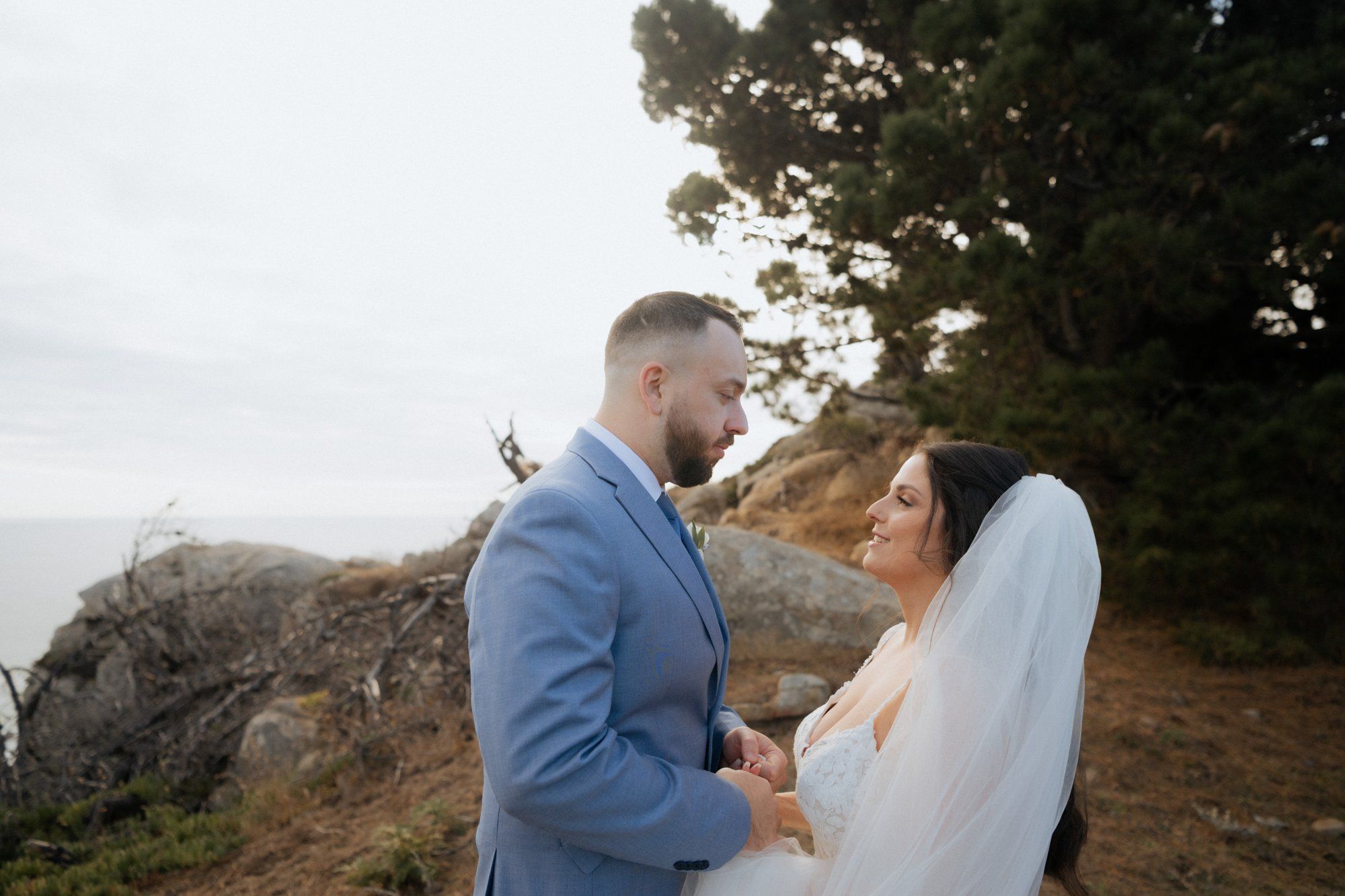 halloween cliffside elopement in jenner, A Cliff Ceremony Above the Pacific in Jenner