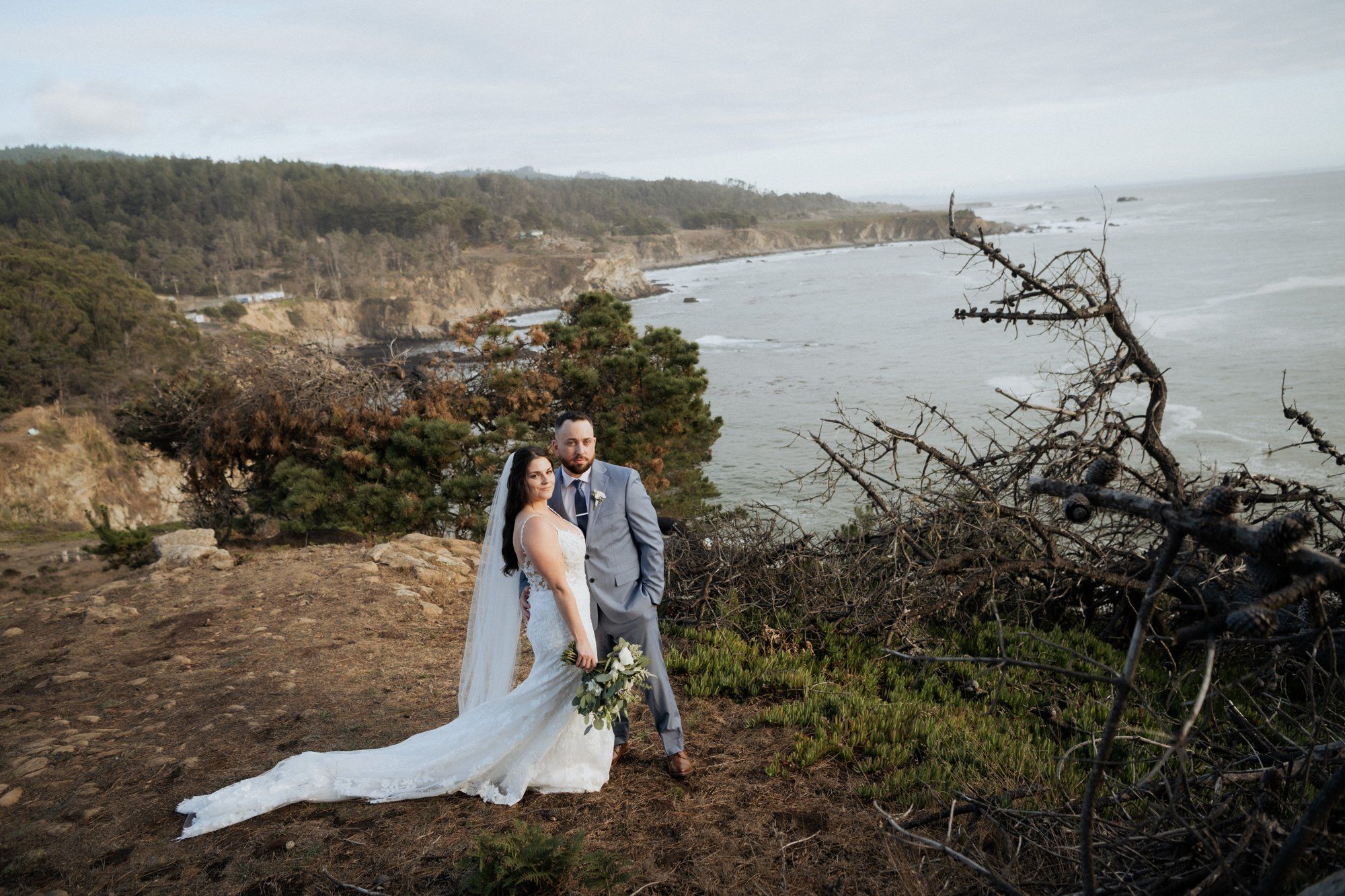 halloween cliffside elopement in jenner, Portraits Along the Sonoma Coast Headlands