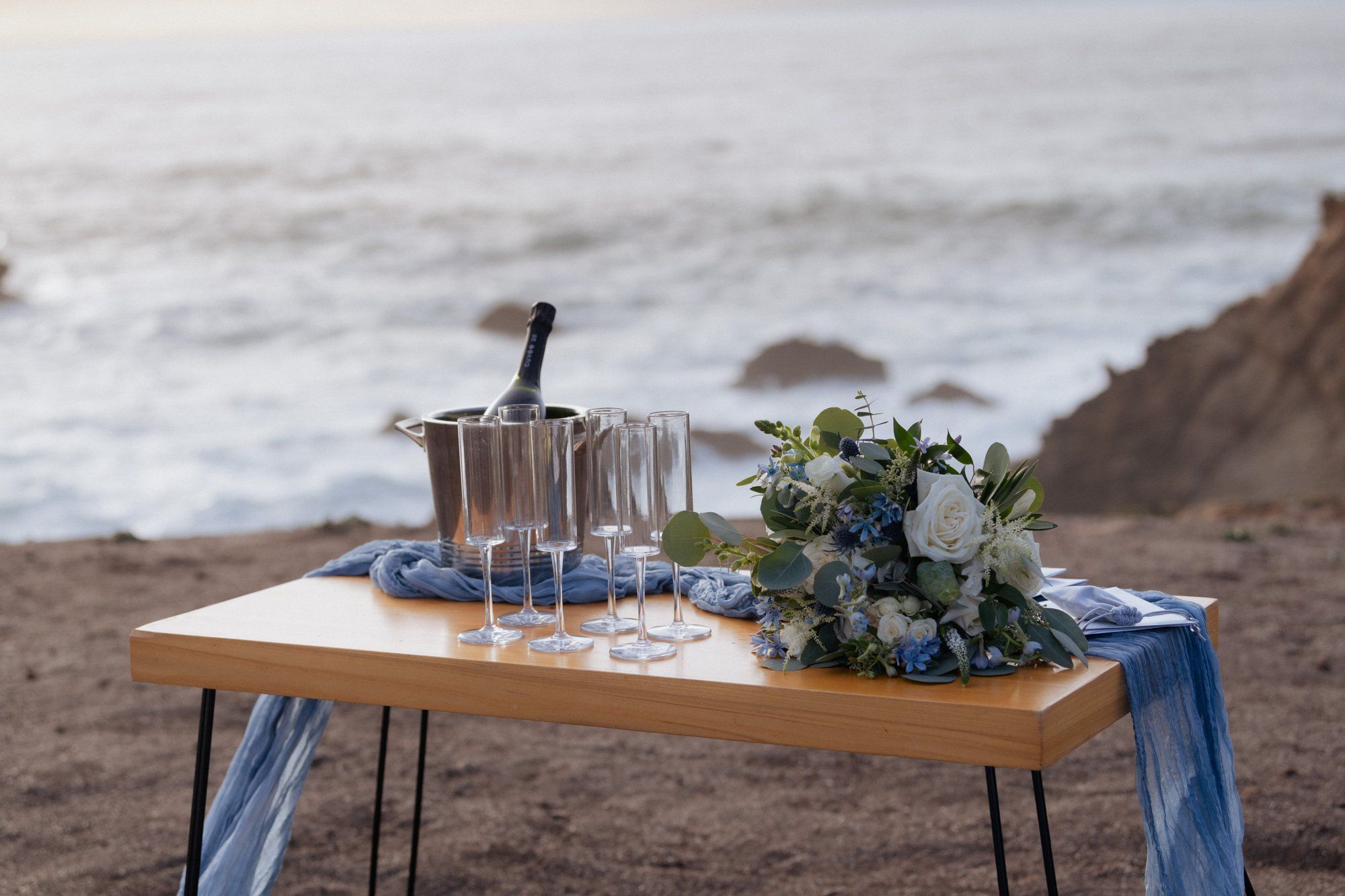 halloween cliffside elopement in jenner, A Cliff Ceremony Above the Pacific in Jenner