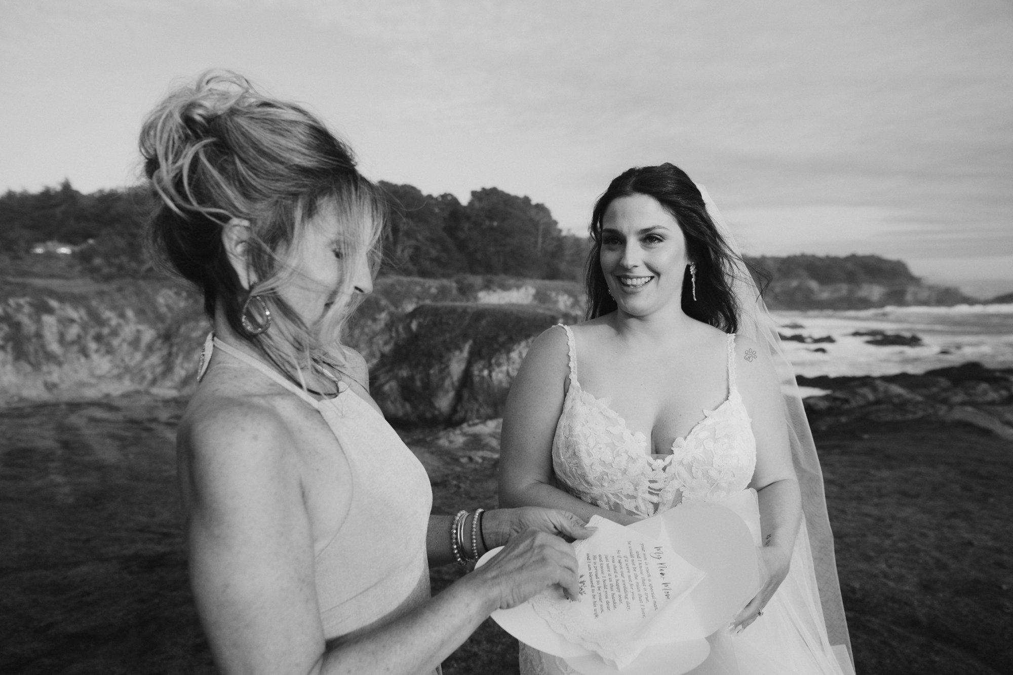 halloween cliffside elopement in jenner, A Cliff Ceremony Above the Pacific in Jenner