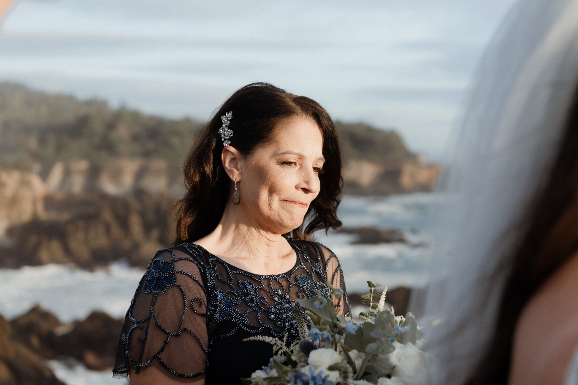 halloween cliffside elopement in jenner, A Cliff Ceremony Above the Pacific in Jenner
