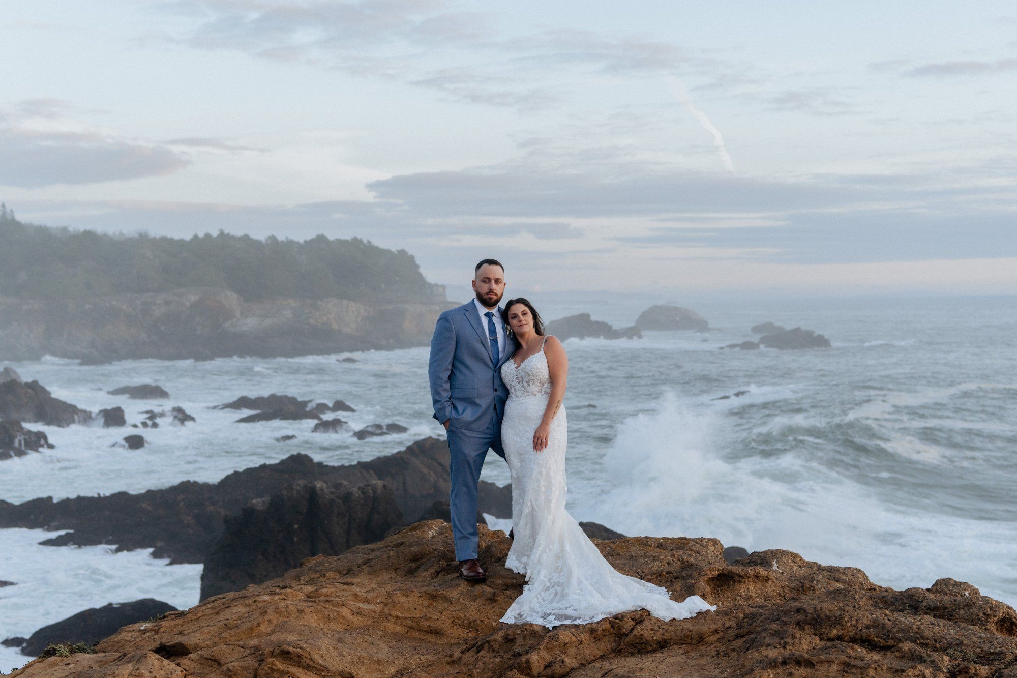 halloween cliffside elopement in jenner, Portraits Along the Sonoma Coast Headlands