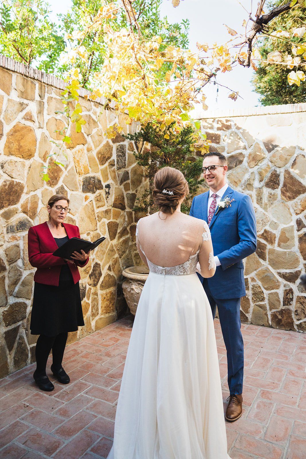 college-sweethearts vineyard elopement at jacuzzi family vineyards, A Two-Person Vineyard Ceremony in Sonoma