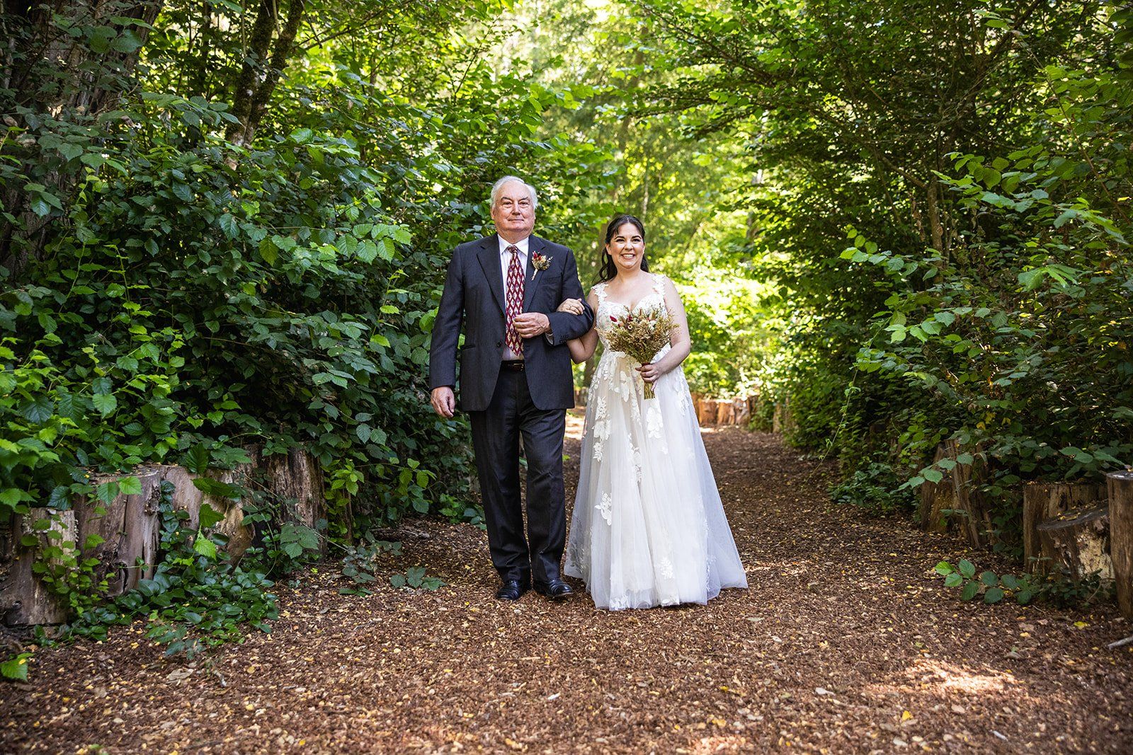 redwoods barn wedding at sand rock farm, Vows in the Redwood Grove
