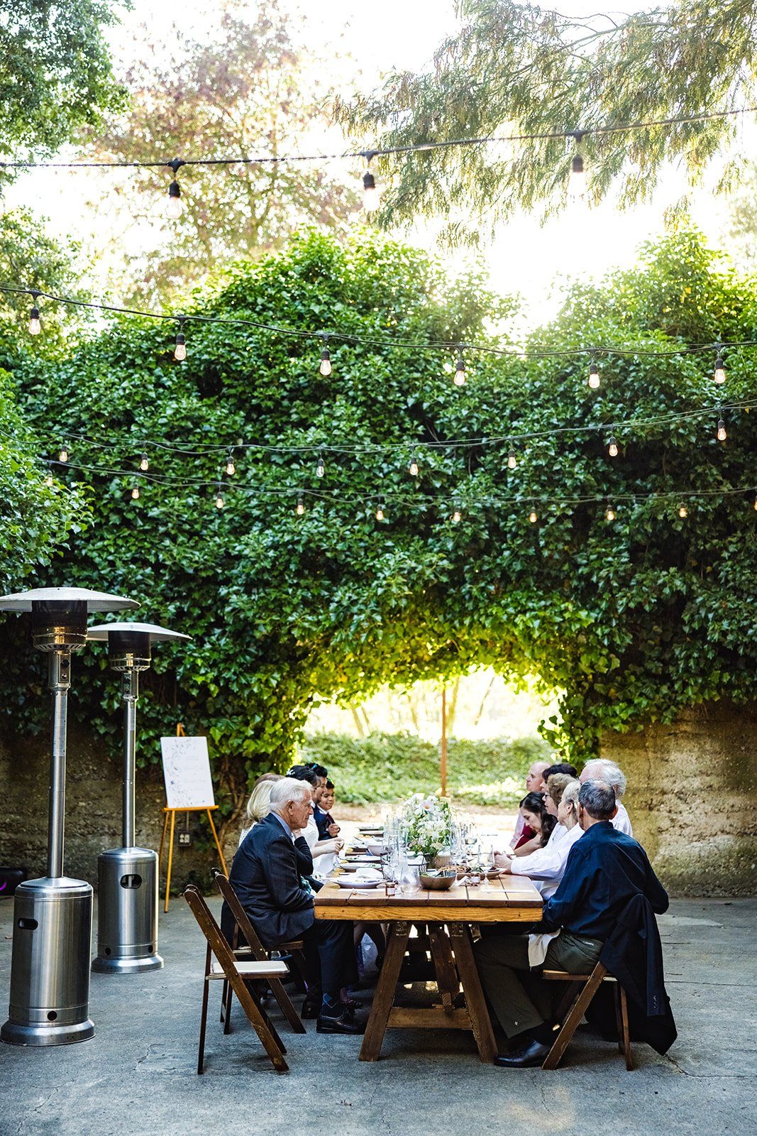 redwoods barn wedding at sand rock farm, Dinner Under the Ivy, Then the Barn