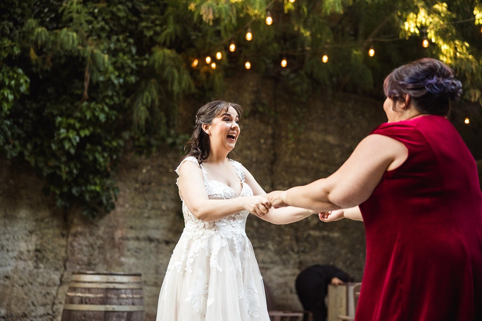 redwoods barn wedding at sand rock farm, Dinner Under the Ivy, Then the Barn
