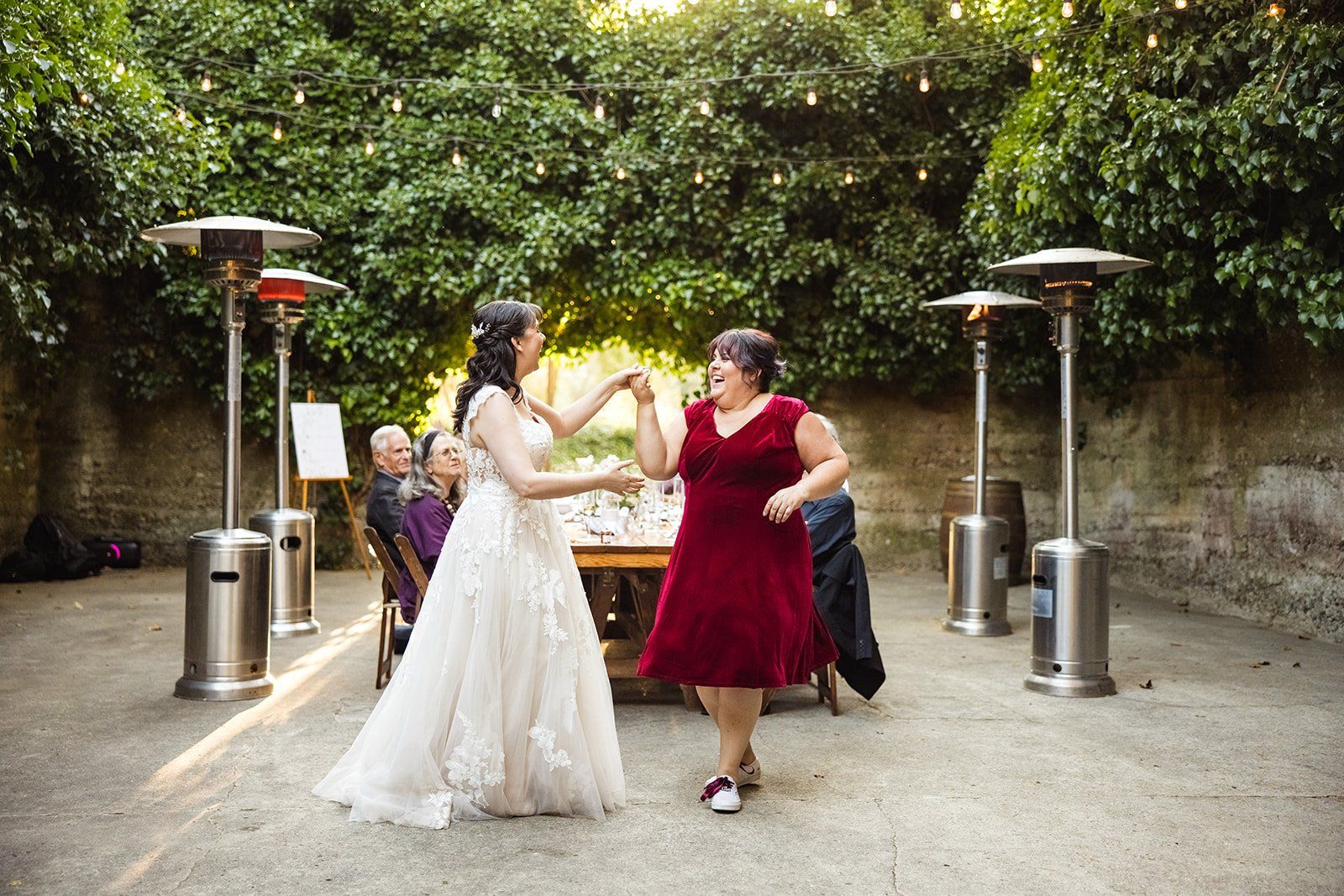 redwoods barn wedding at sand rock farm, Dinner Under the Ivy, Then the Barn