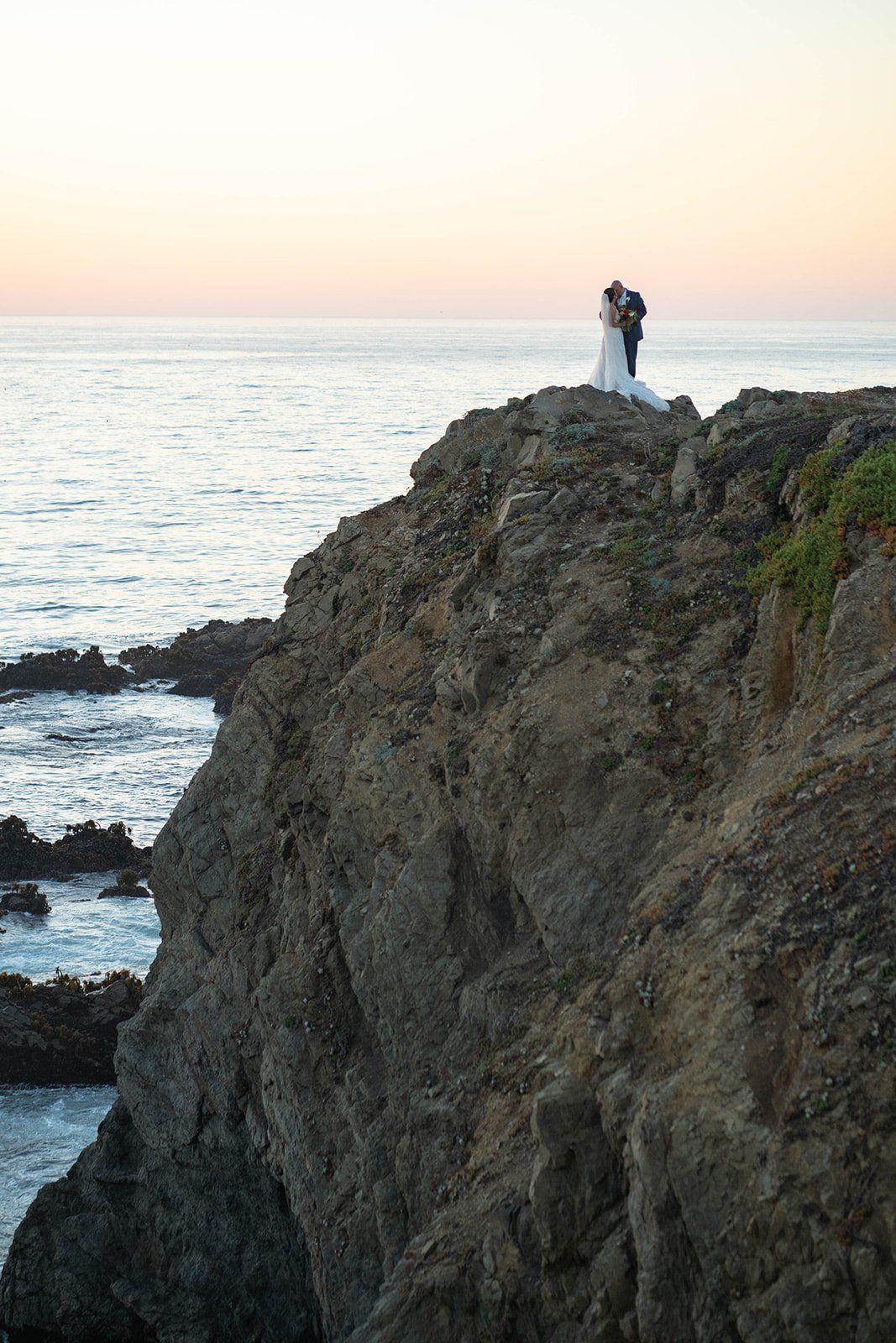 mendocino headlands cliff walk and italian dinner elopement, Portraits Along the Mendocino Headlands