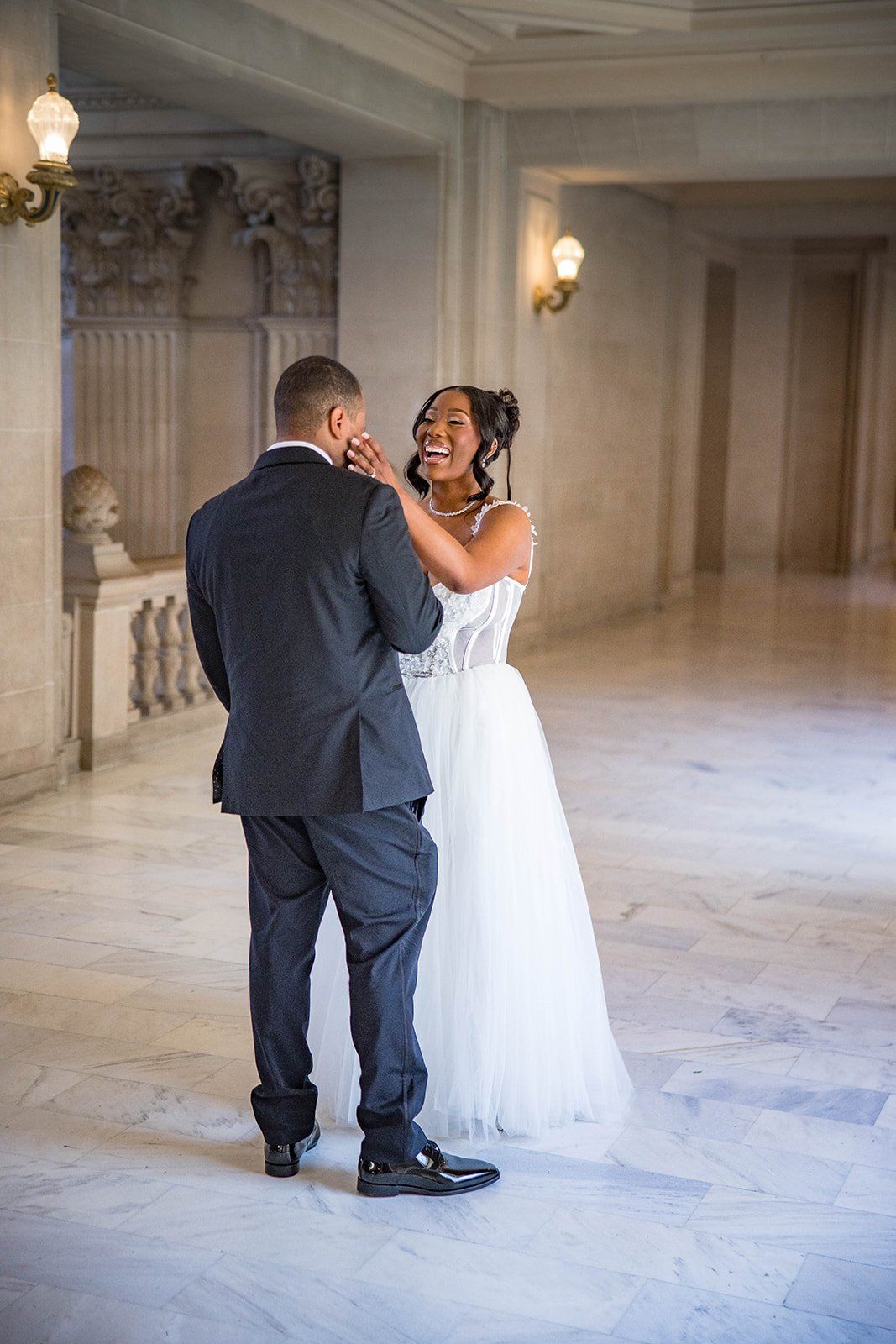 garden-venue wedding at the vault garden, sf, Vows Under the City Hall Rotunda