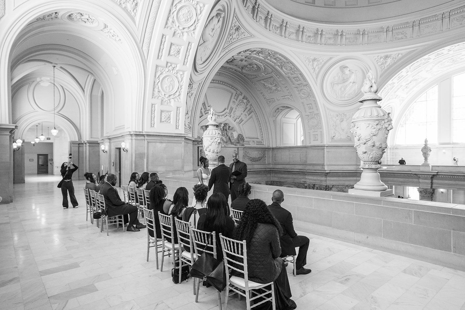 garden-venue wedding at the vault garden, sf, Vows Under the City Hall Rotunda