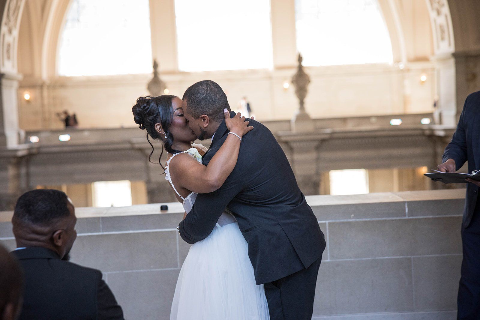 garden-venue wedding at the vault garden, sf, Vows Under the City Hall Rotunda