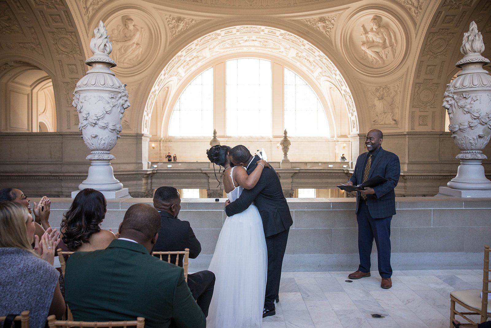 garden-venue wedding at the vault garden, sf, Vows Under the City Hall Rotunda