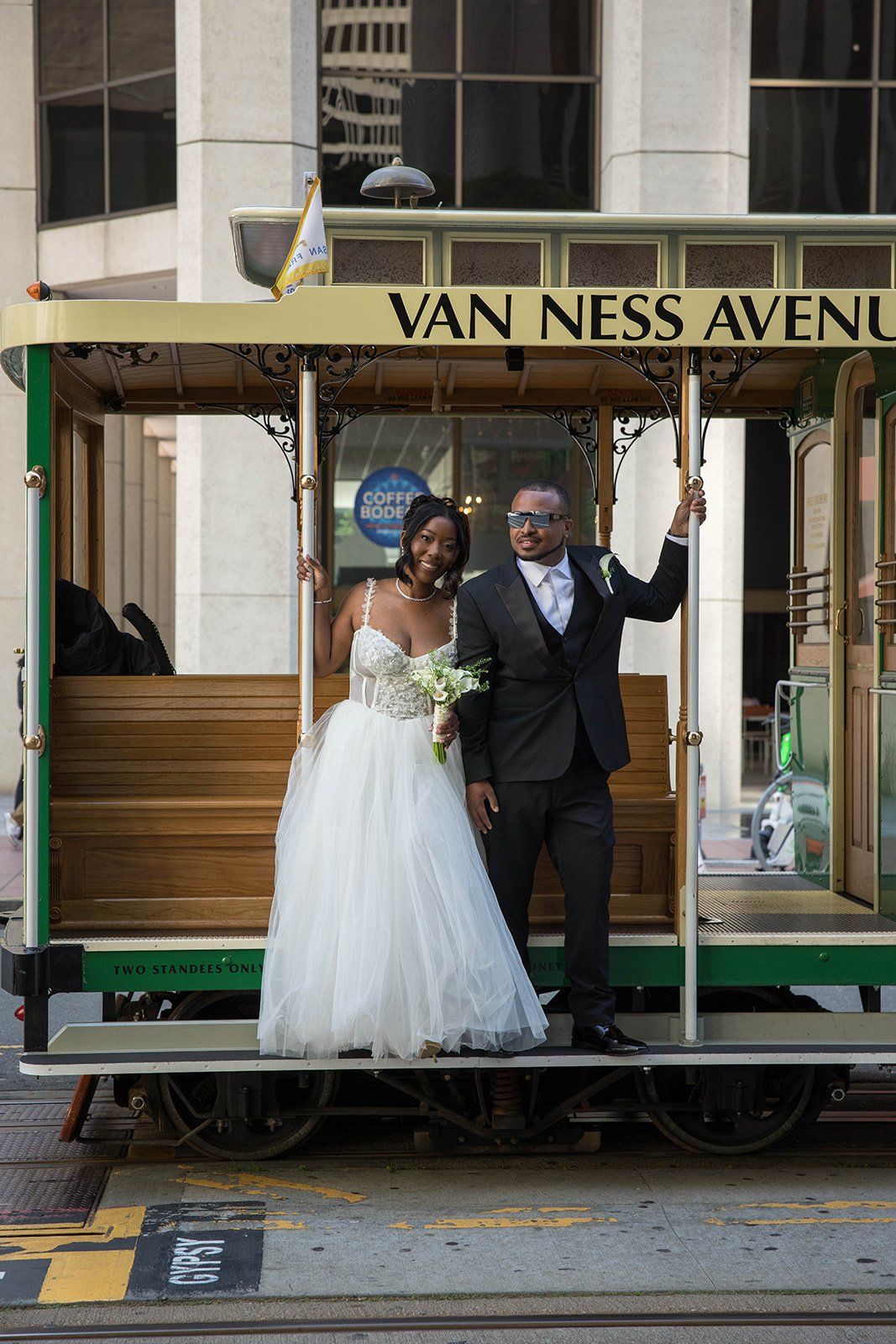 garden-venue wedding at the vault garden, sf, Cable Car Photos, Then Across Town to the Garden