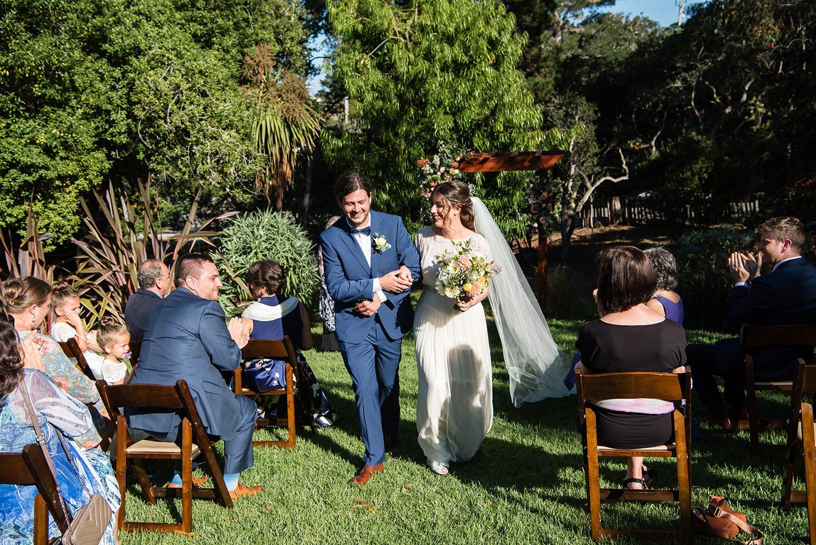 historic inn micro wedding at the old monterey inn, An Evening Ceremony in the Monterey Inn Garden
