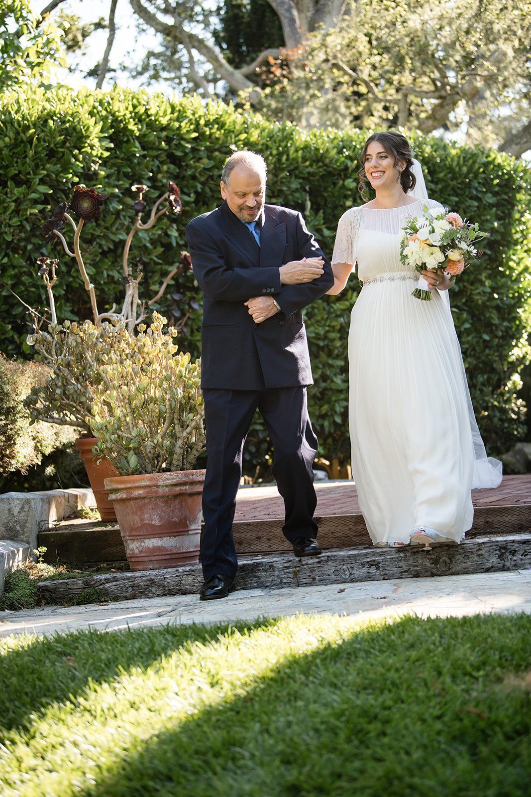 historic inn micro wedding at the old monterey inn, An Evening Ceremony in the Monterey Inn Garden