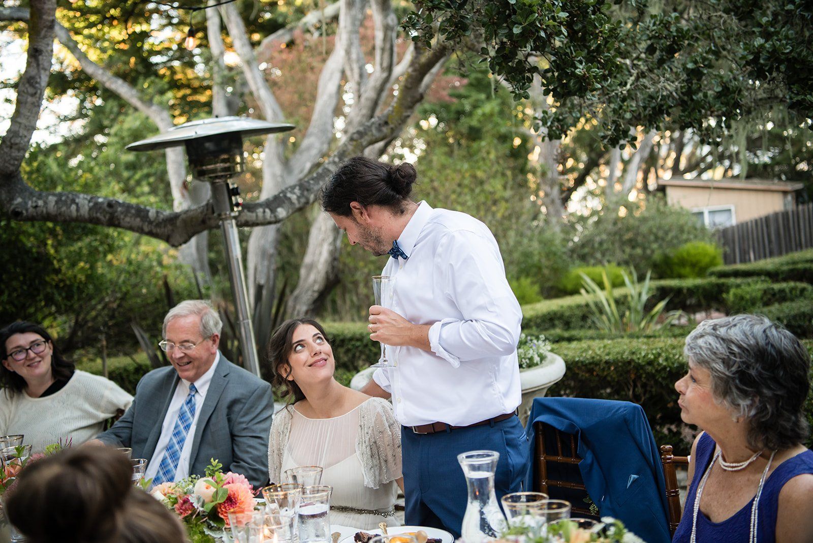 historic inn micro wedding at the old monterey inn, Family Portraits in the Gardens of a Historic Inn
