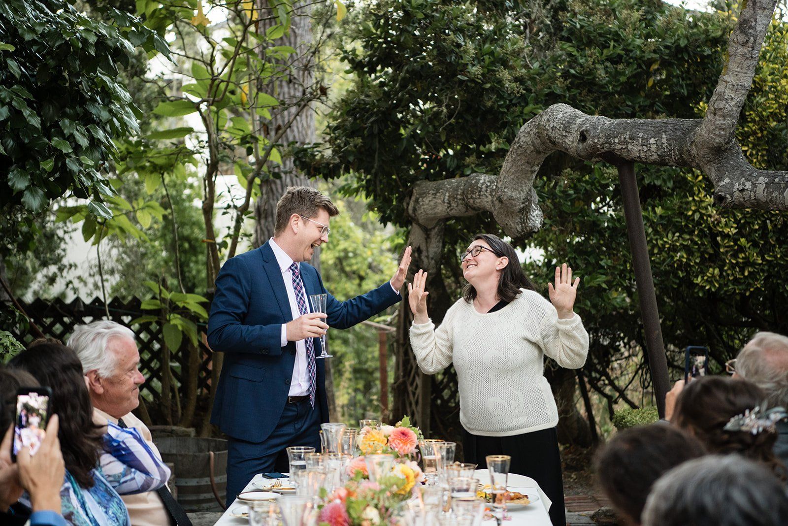 historic inn micro wedding at the old monterey inn, Family Portraits in the Gardens of a Historic Inn